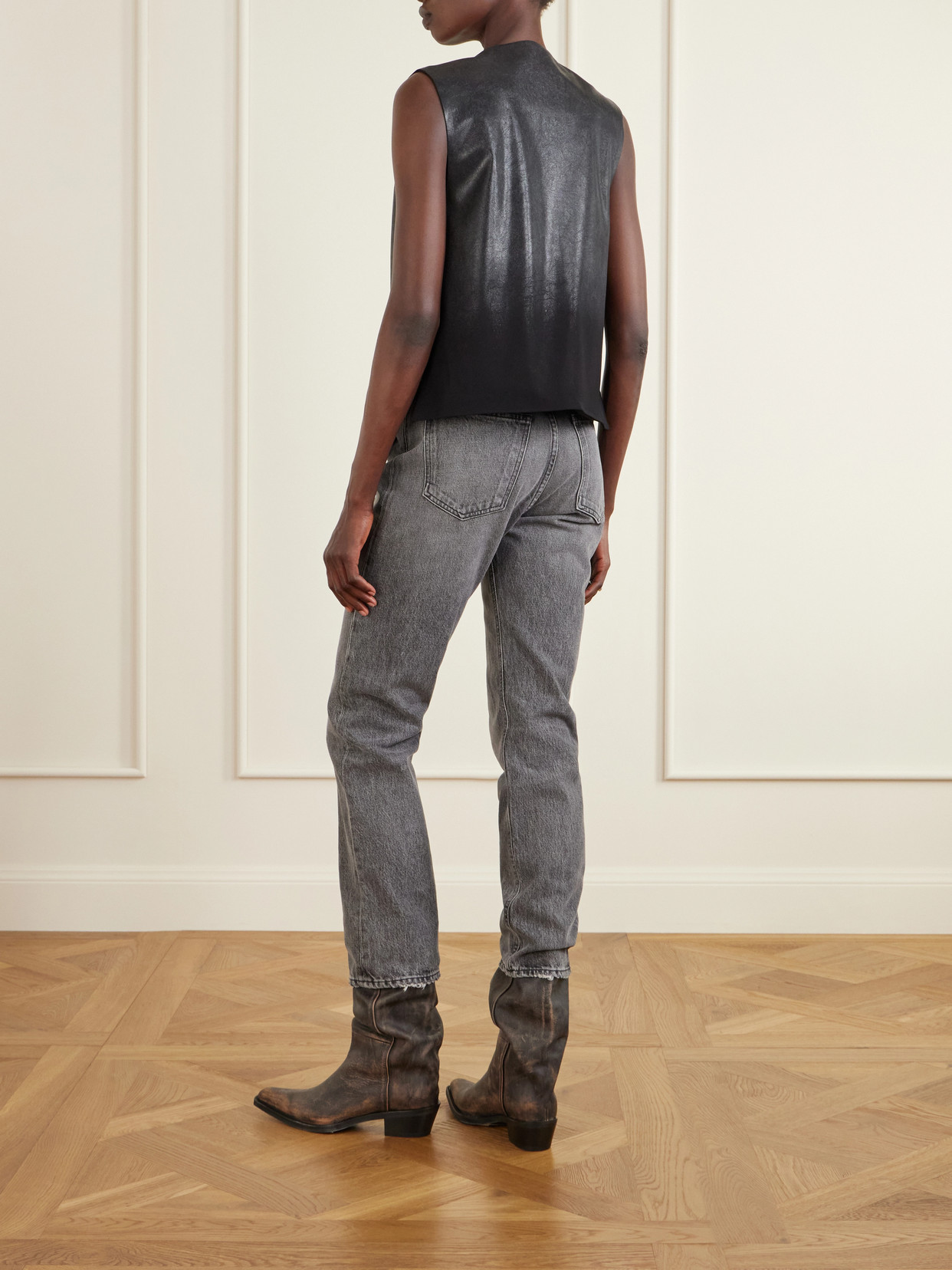 Degradé Coated-Woven Vest