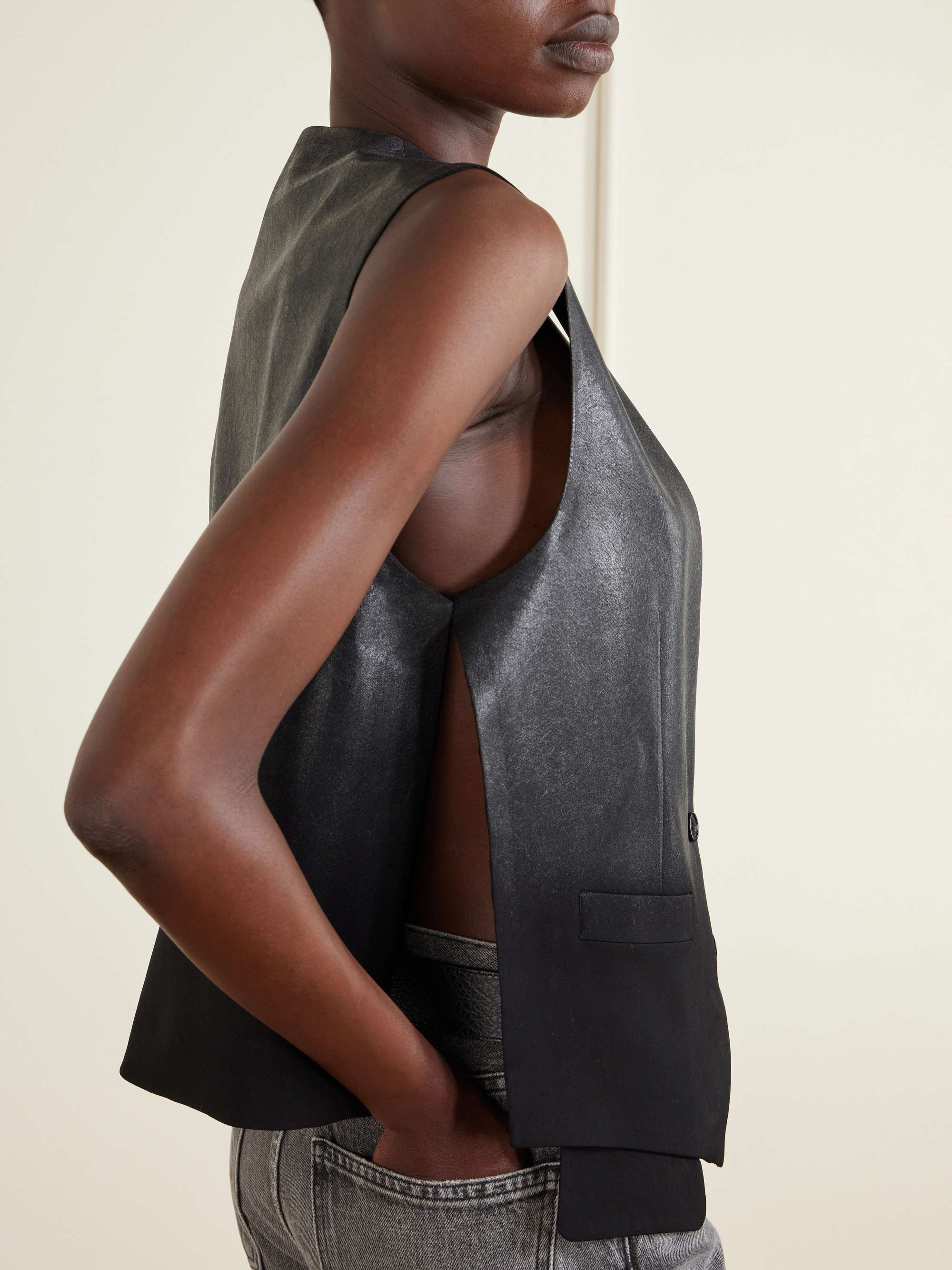 ACNE STUDIOS Degradé coated-woven vest | NET-A-PORTER