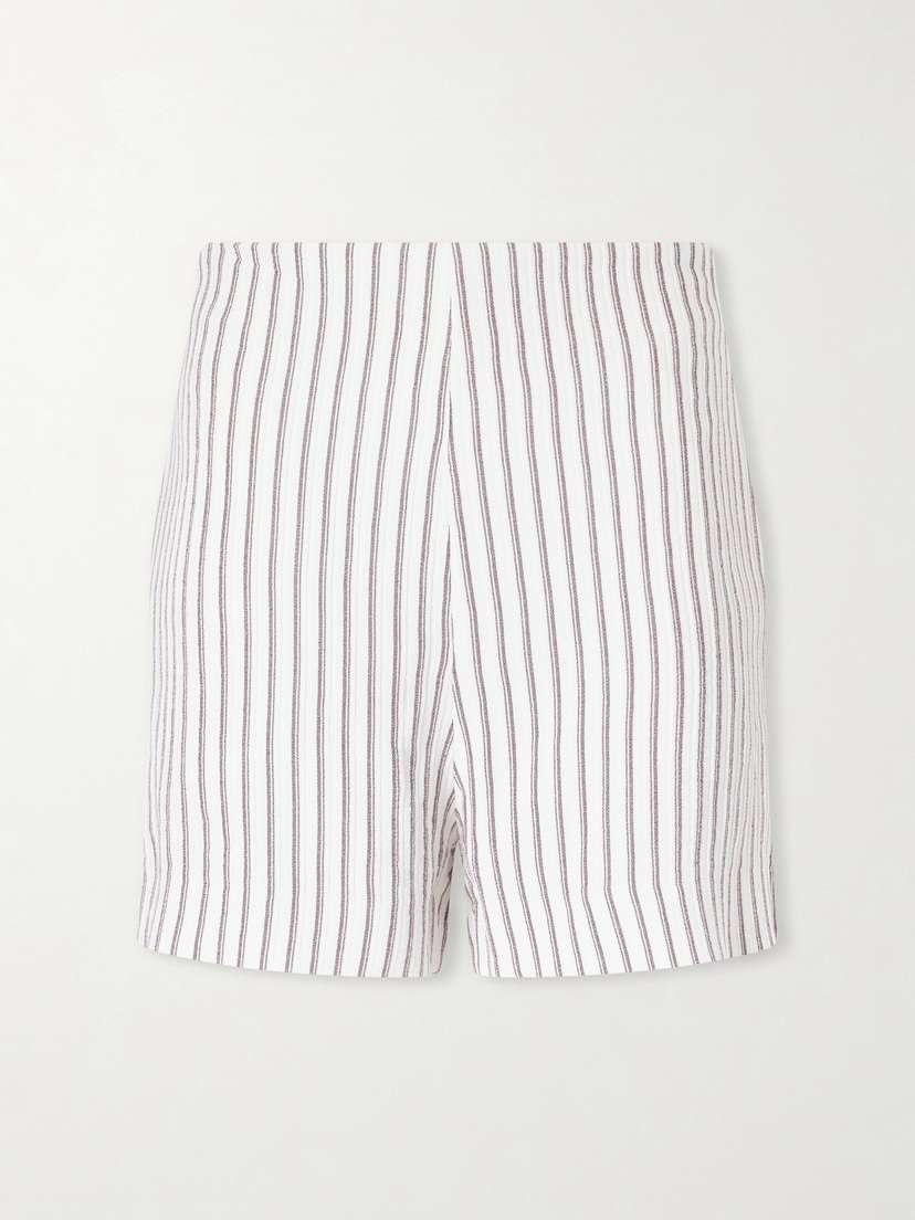 Tove Felix Striped-printed Woven Shorts