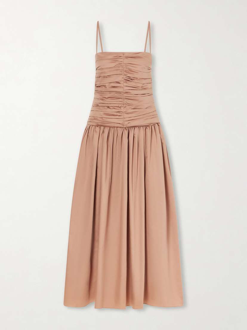 Tove Amina Gathered Organic Cotton Dress