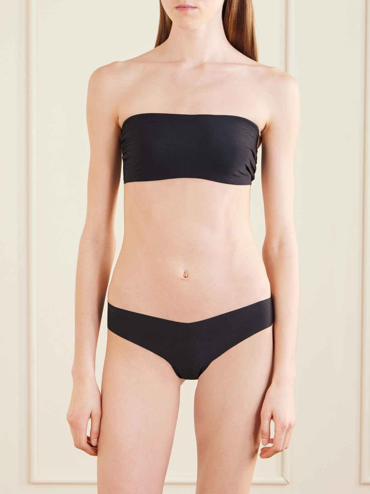 Commando Three-pack Cotton-blend Thongs In Multi