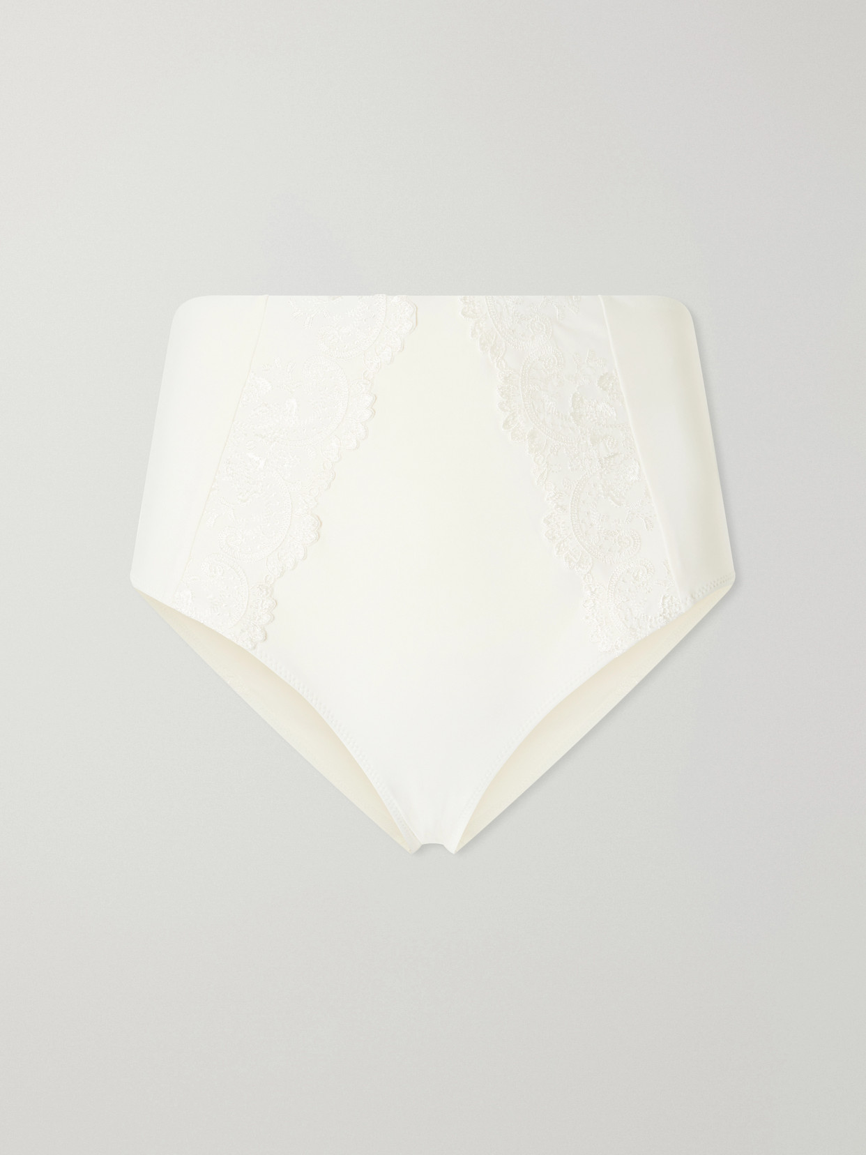 Kiki De Montparnasse Juliette Embroidered Bikini Briefs In White