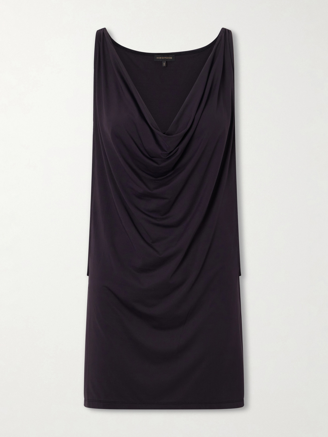 Kiki De Montparnasse Echauffe Draped Jersey Mini Dress In Black