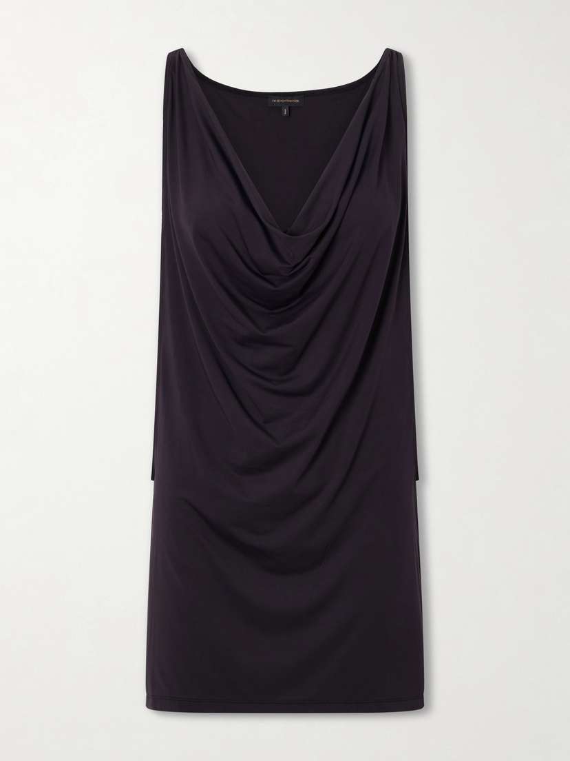 Kiki de Montparnasse Echauffe Draped Jersey Mini Dress