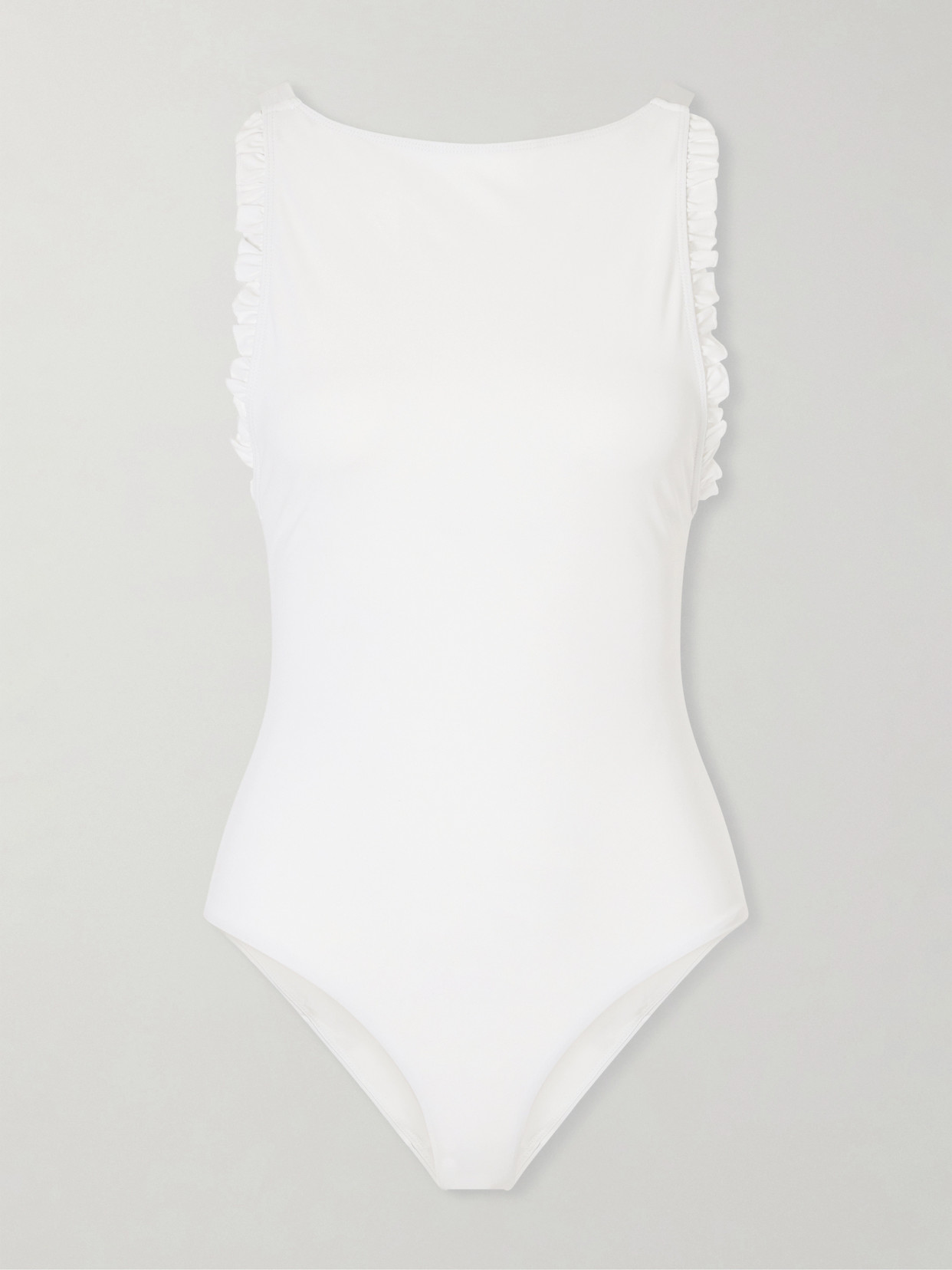 Kiki De Montparnasse Louise Ruchedswimsuit In White