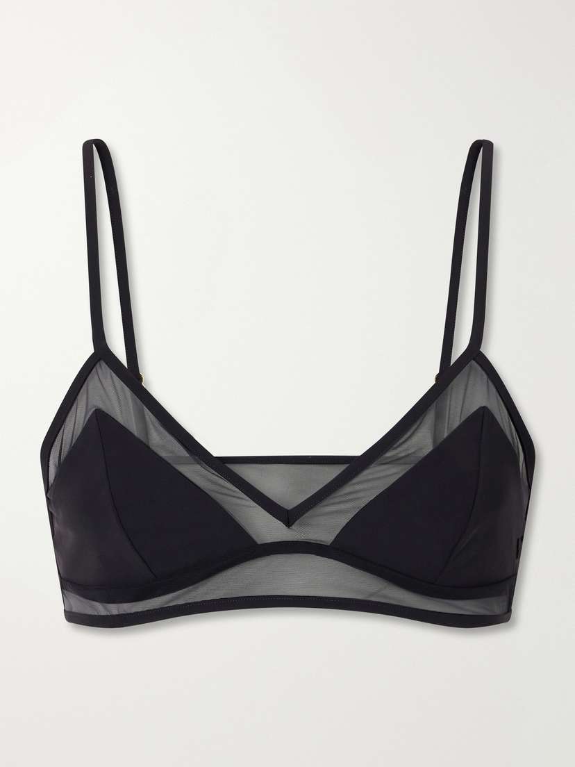 Kiki de Montparnasse Peep Show Mesh-trimmed Bikini Top | Thumbnail 5