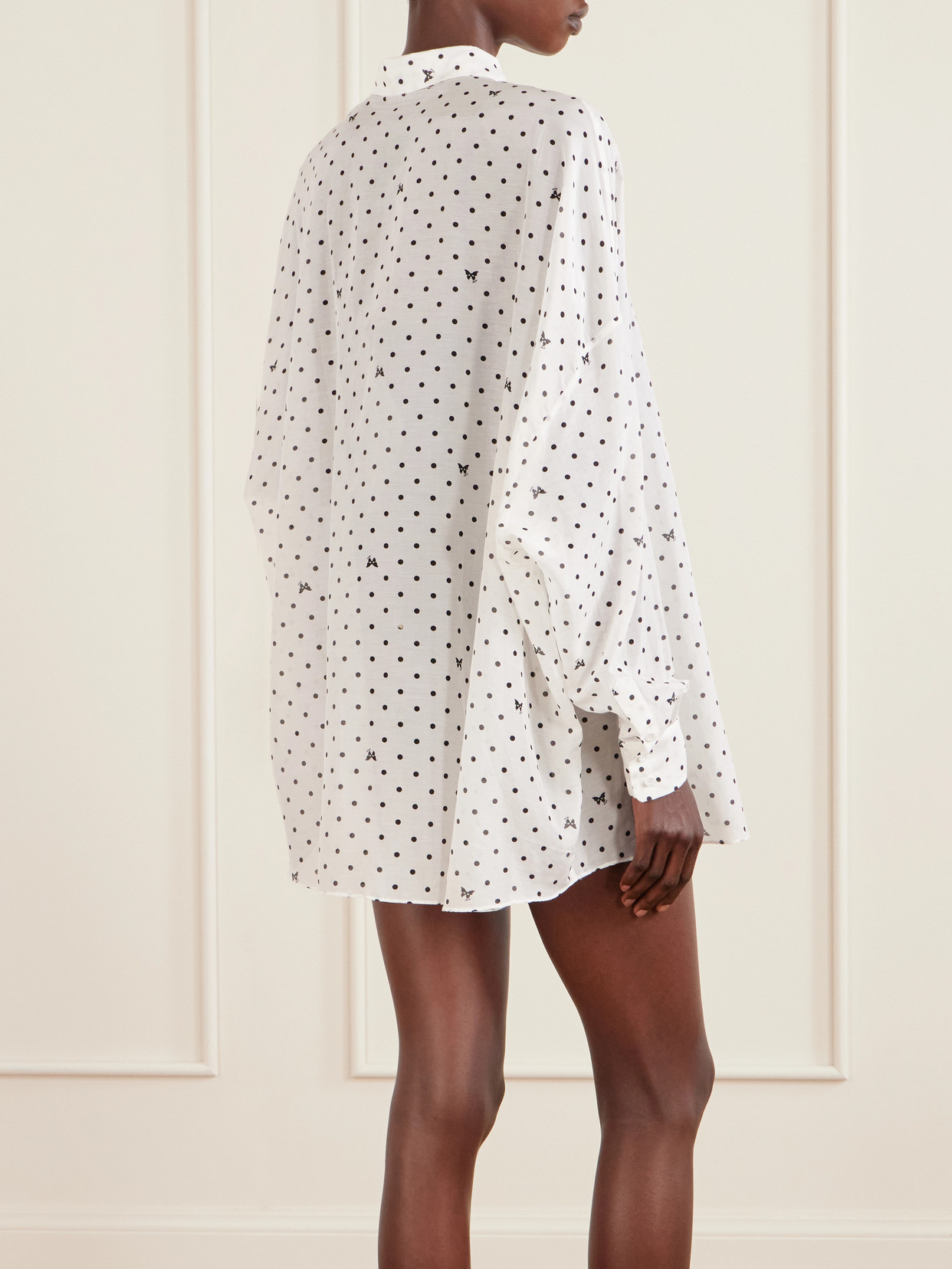 Kiki Polka-Dot Cotton And Silk-Blend Shirt