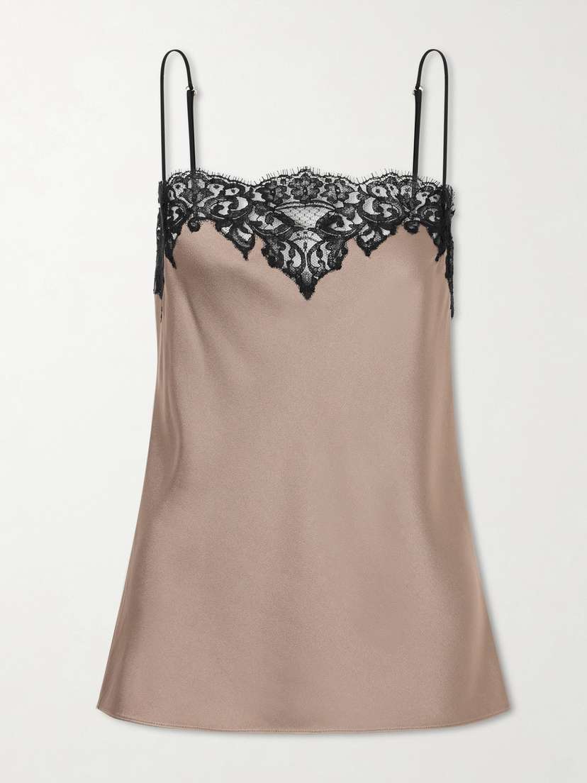 Stella McCartney Lace-trimmed Satin Camisole