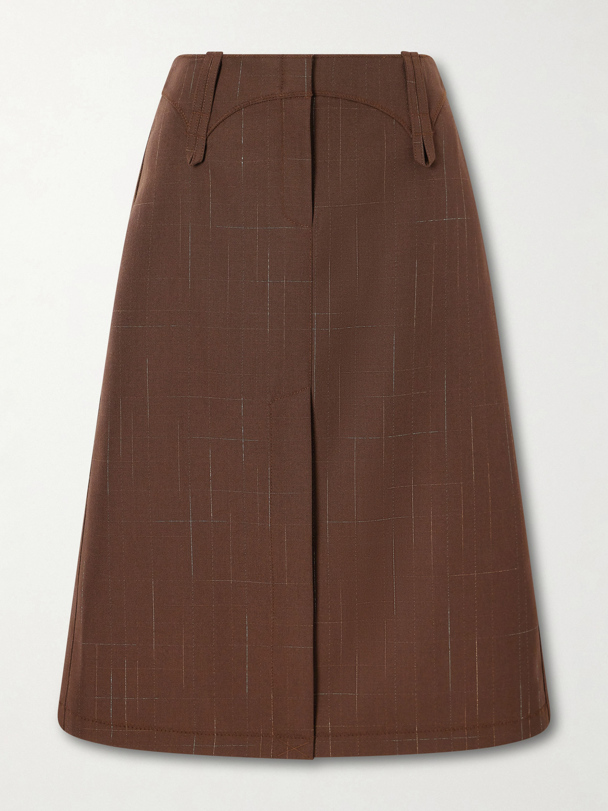 Wool-Blend Knee-Length Skirt
