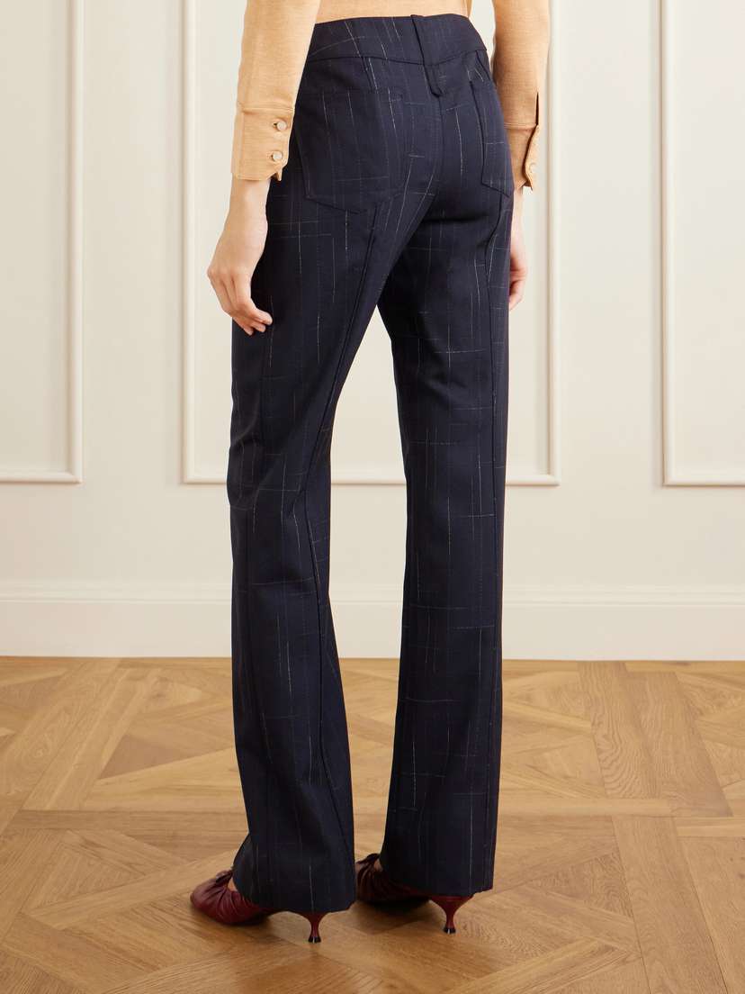 Tory Burch Checked Wool-blend Straight-leg Pants | Thumbnail 4 Tory Burch Checked Wool-blend Straight-leg Pants | Thumbnail 4