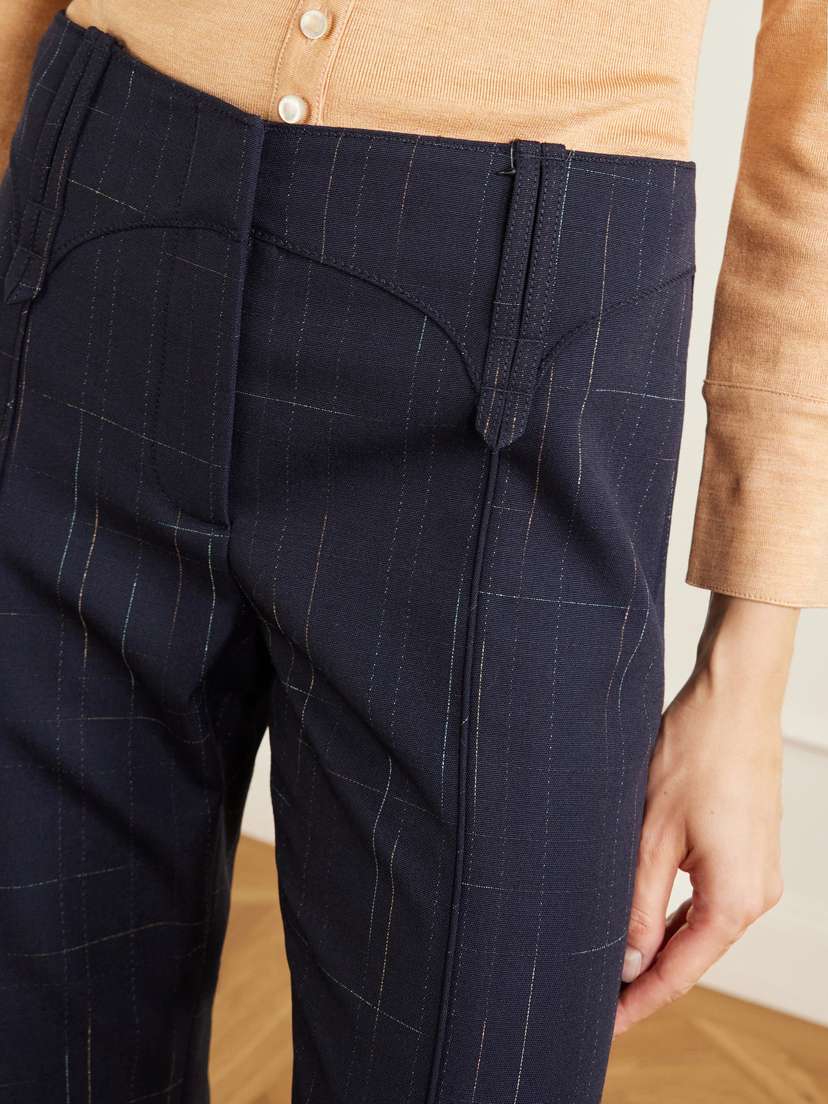 Tory Burch Checked Wool-blend Straight-leg Pants | Thumbnail 5 Tory Burch Checked Wool-blend Straight-leg Pants | Thumbnail 5