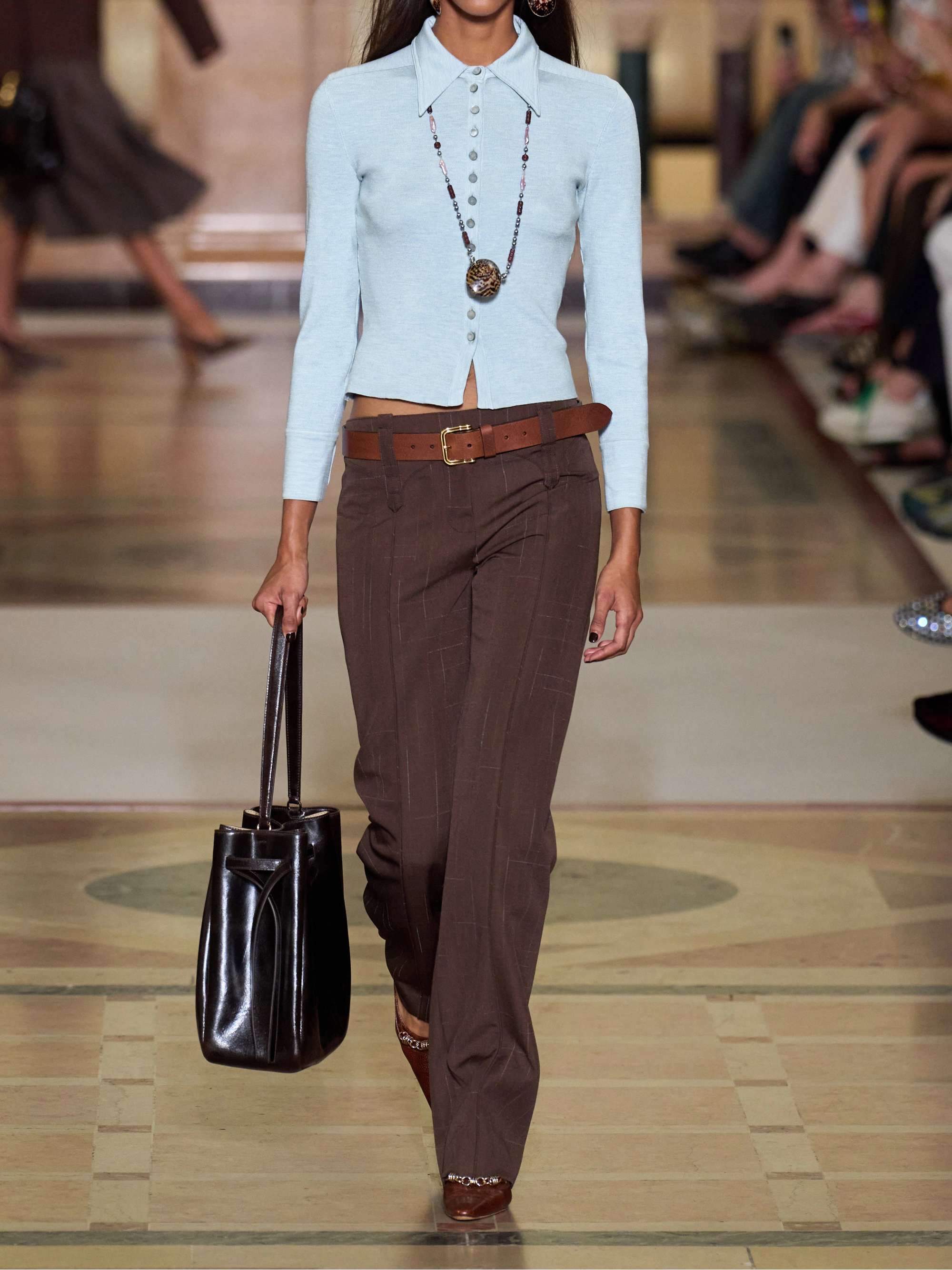 TORY BURCH Silk-blend polo shirt | NET-A-PORTER