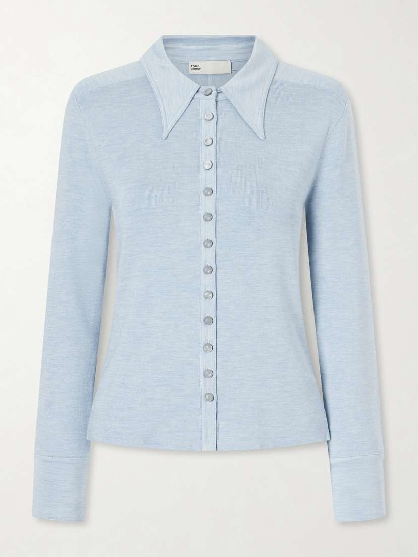 Tory Burch Silk-blend Polo Shirt