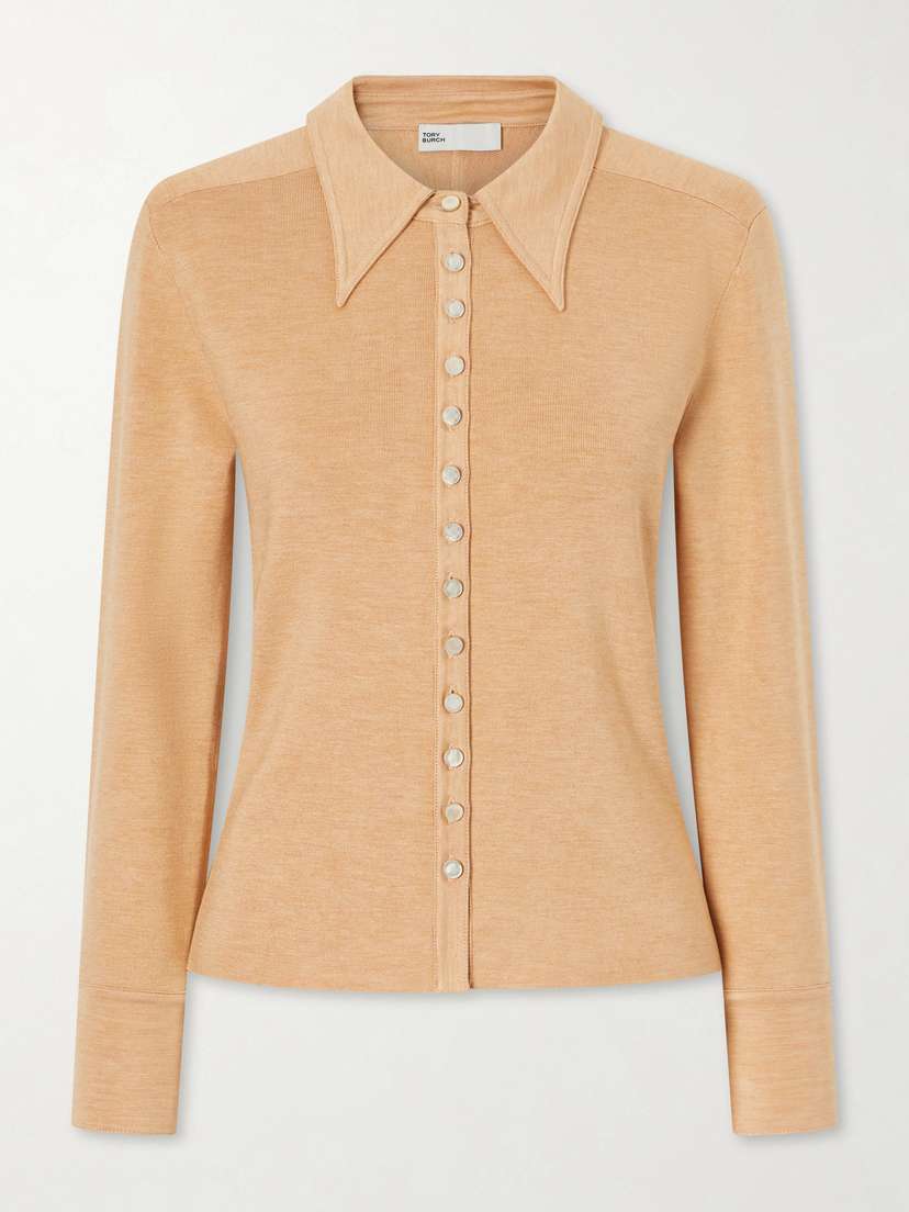 Tory Burch Silk-blend Polo Shirt