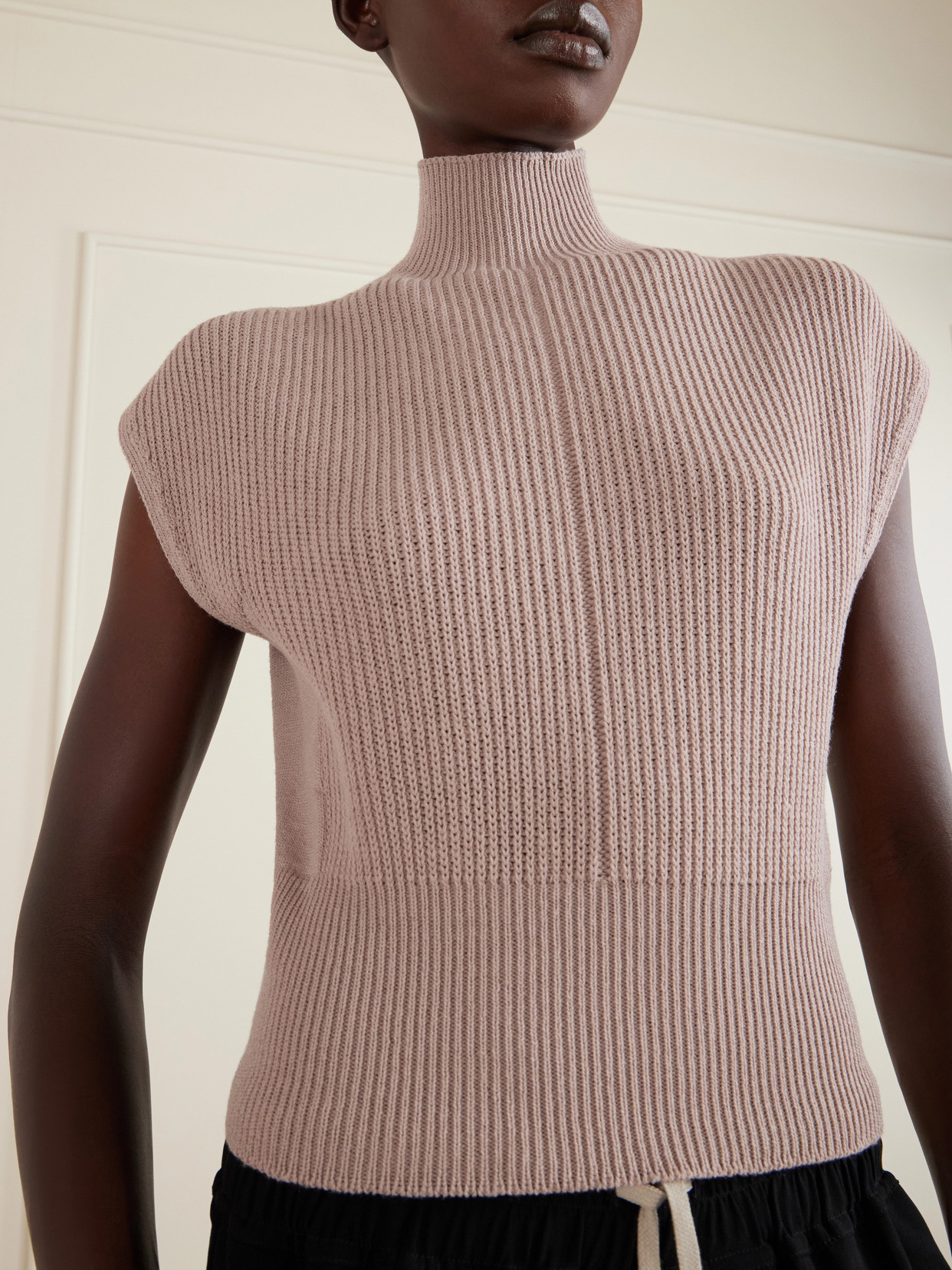 Wool Turtleneck Top