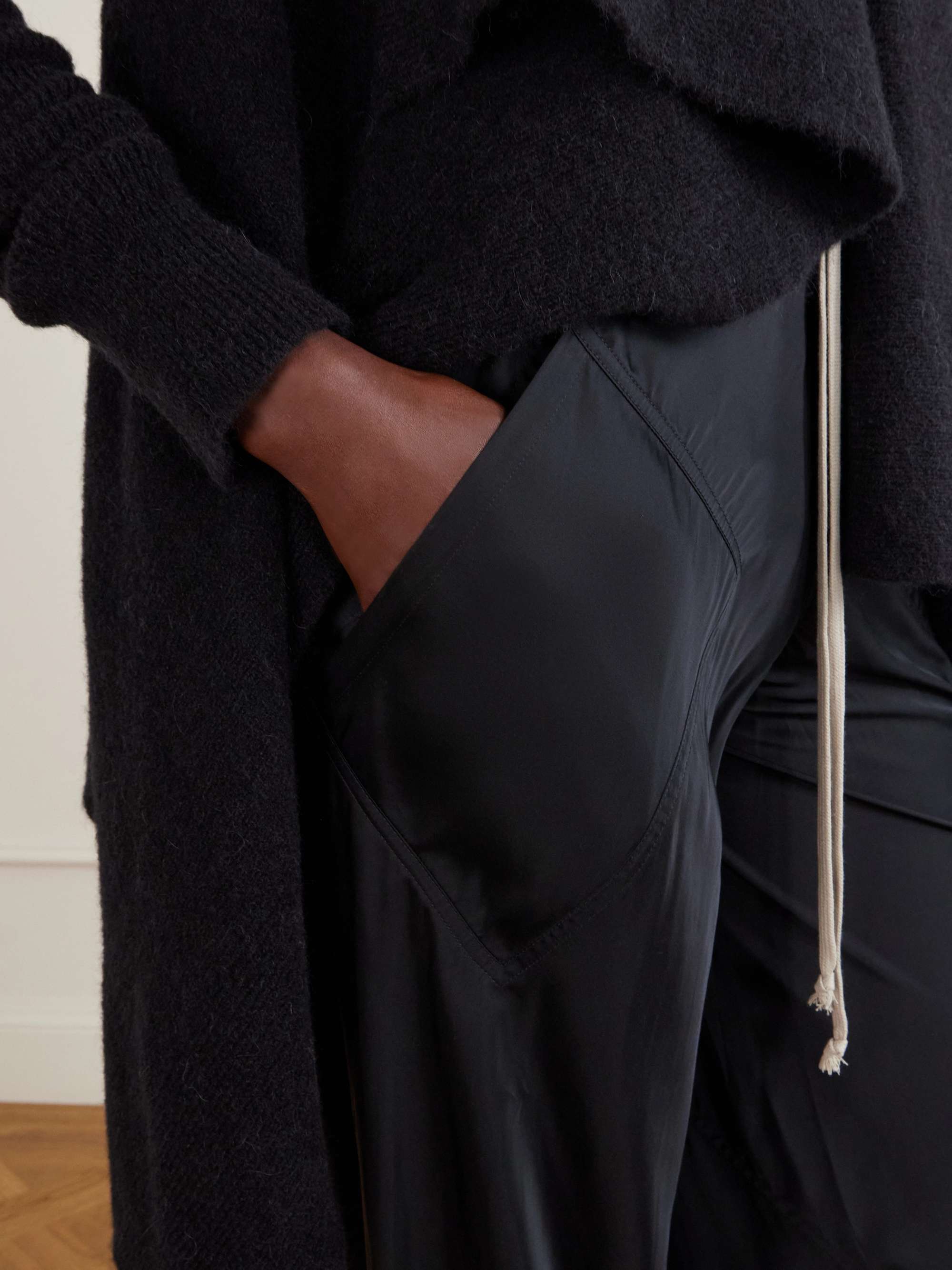 RICK OWENS Draped wool-blend cardigan | NET-A-PORTER