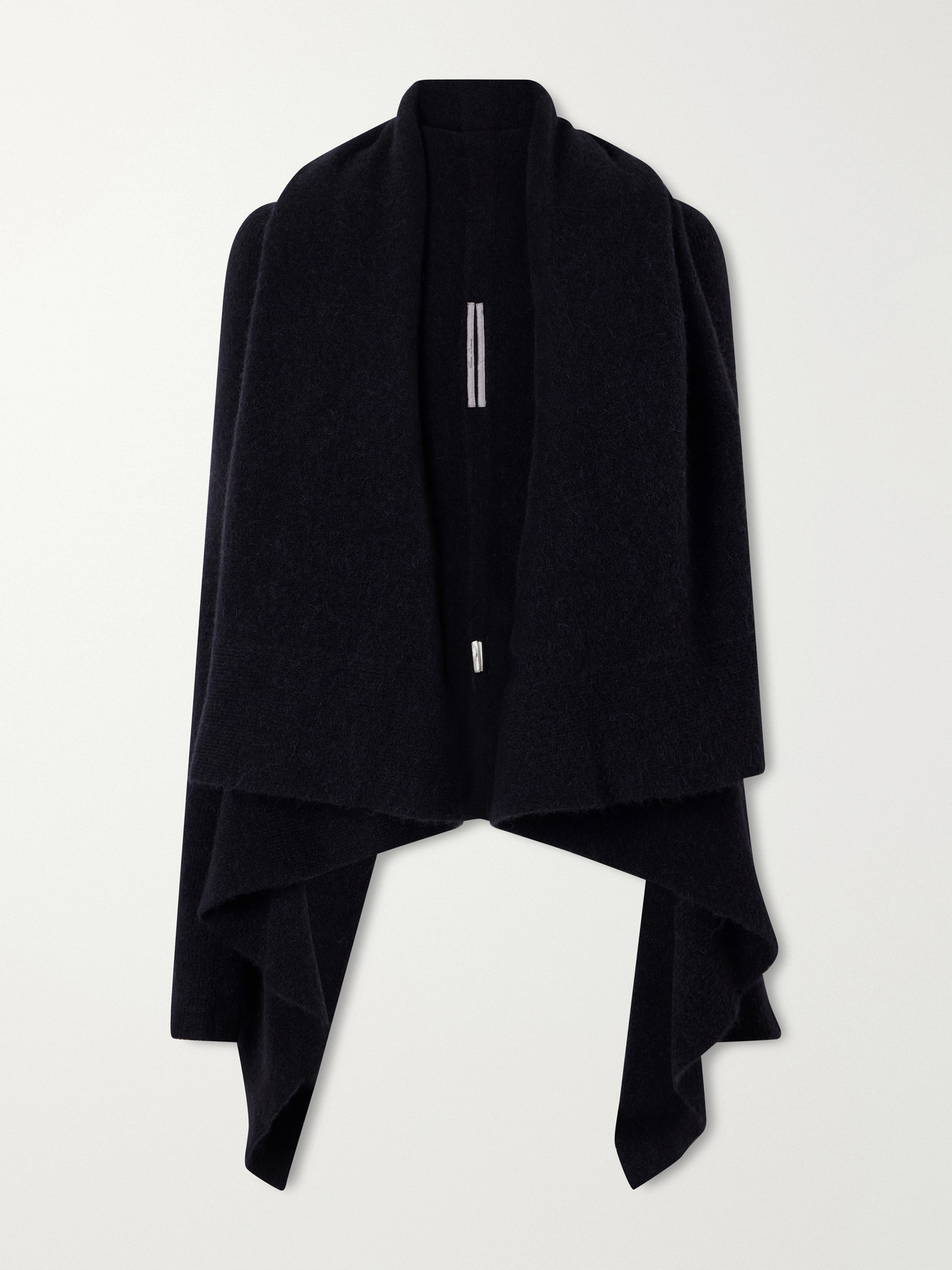 Rick Owens Draped Wool-blend Cardigan In Black