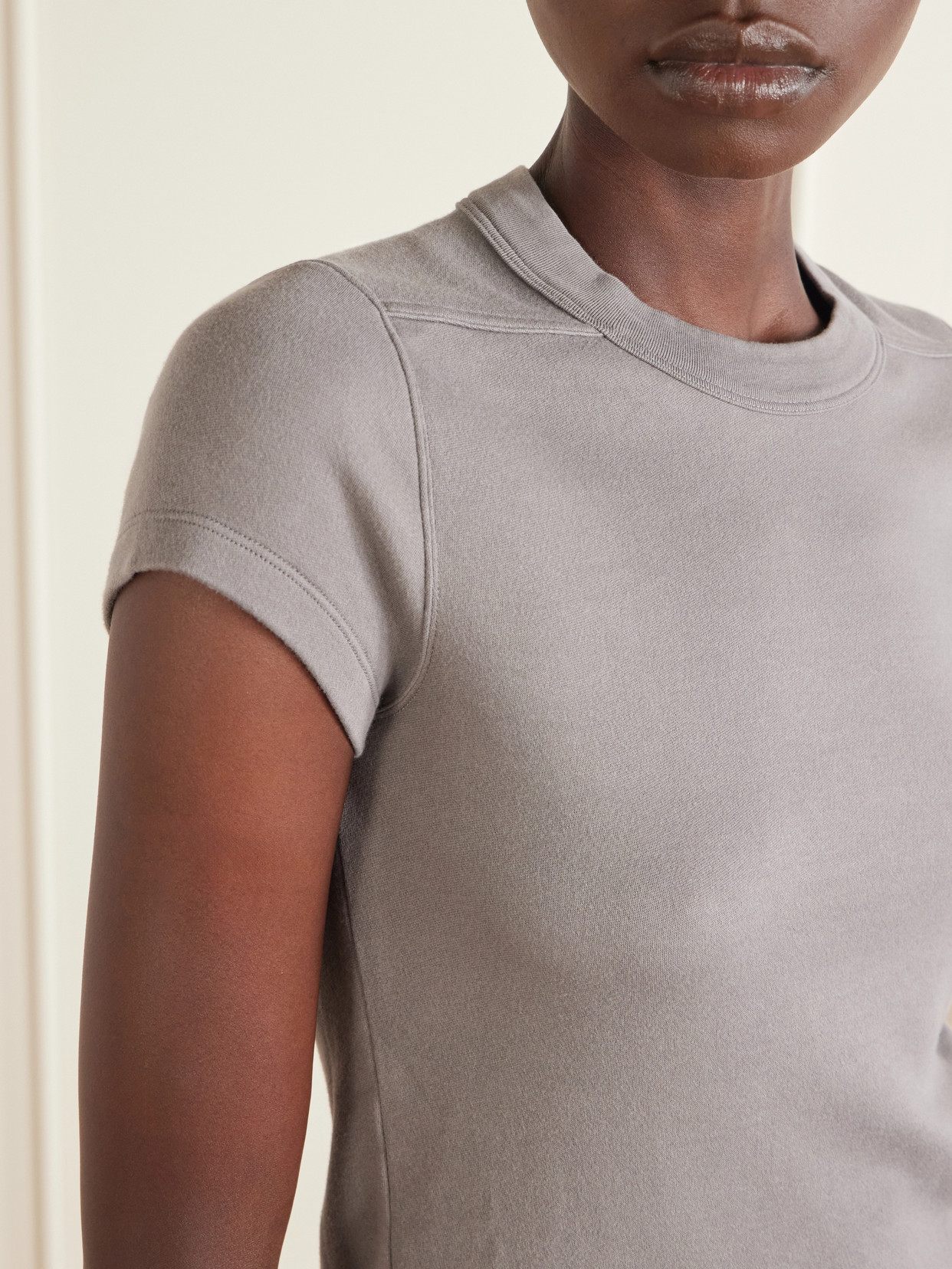 Level Cropped Cotton-Jersey T-Shirt