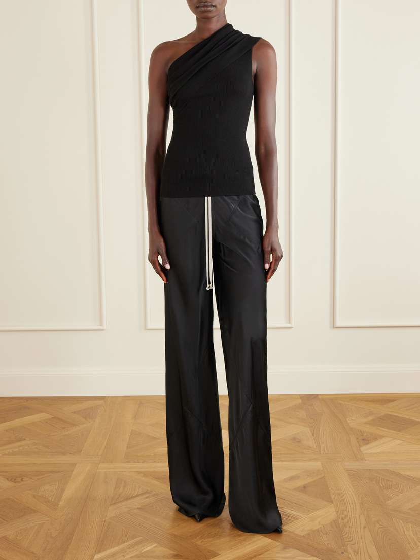 Rick Owens Athena One-shoulder Ribbed-knit Wool Top | Thumbnail 2