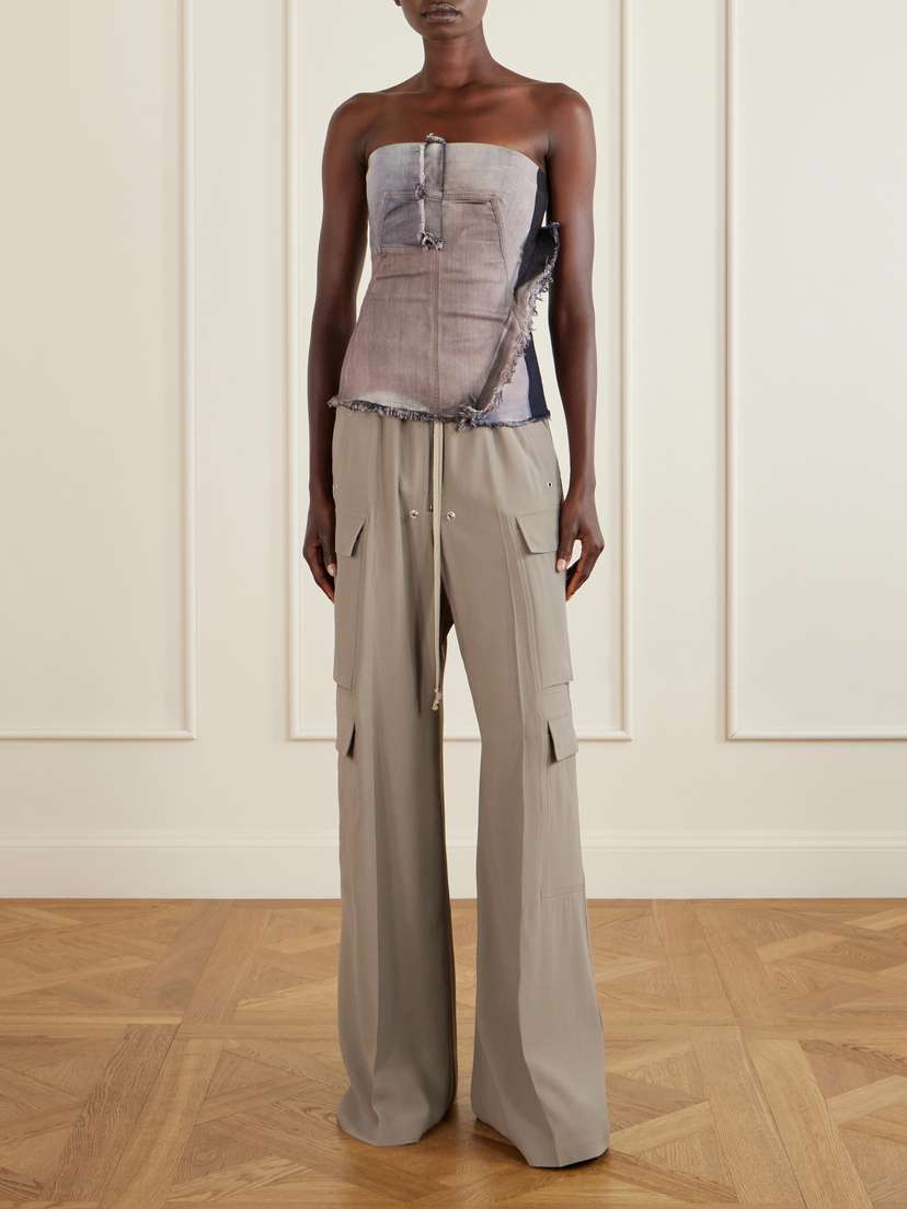 Rick Owens Frayed Denim Bustier Top | Thumbnail 2 Rick Owens Frayed Denim Bustier Top | Thumbnail 2