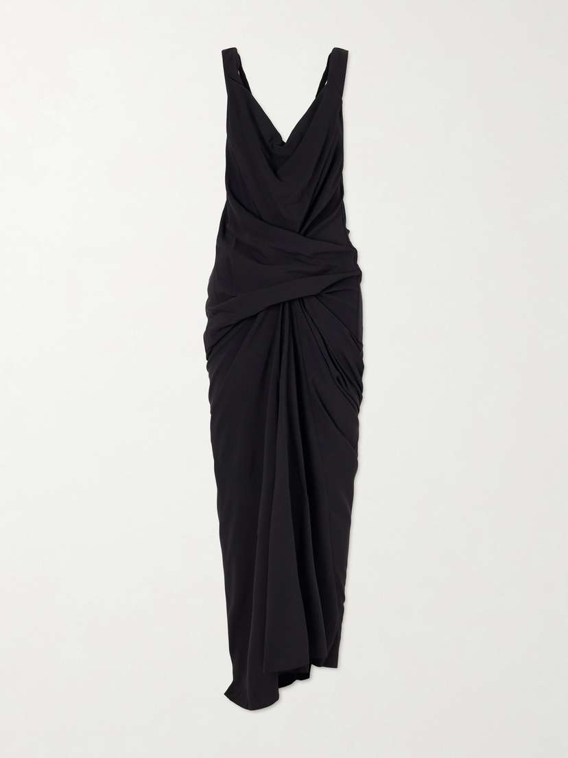 Rick Owens Draped Cady Maxi Dress