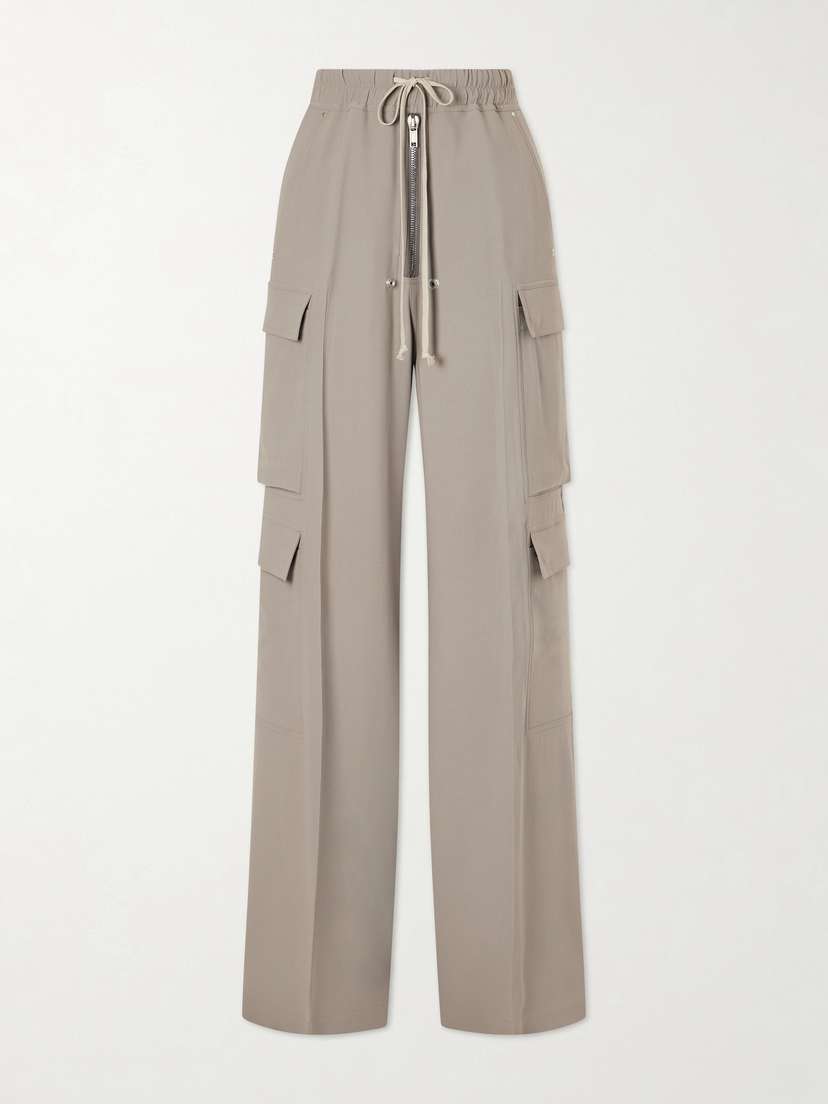 Rick Owens Cargobelas Cady Wide-leg Cargo Pants