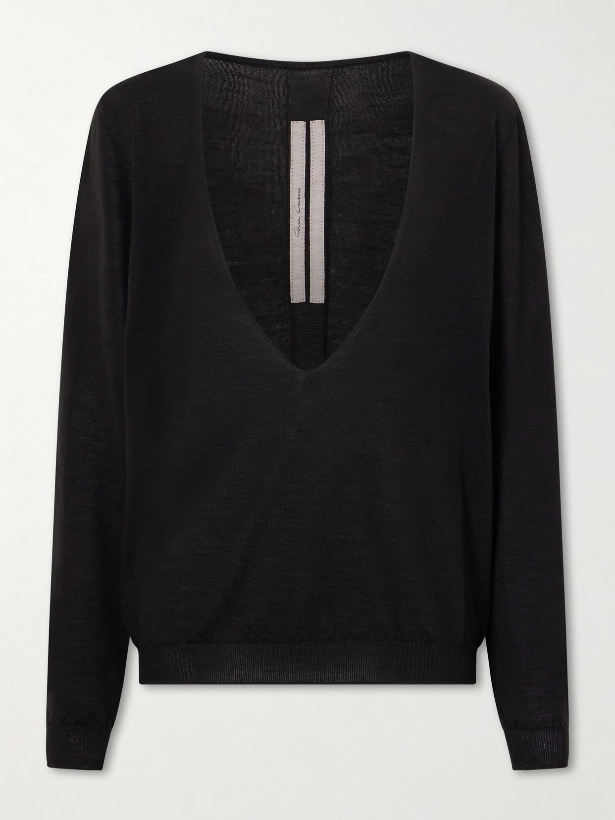 Rick Owens Wool Sweater In Black