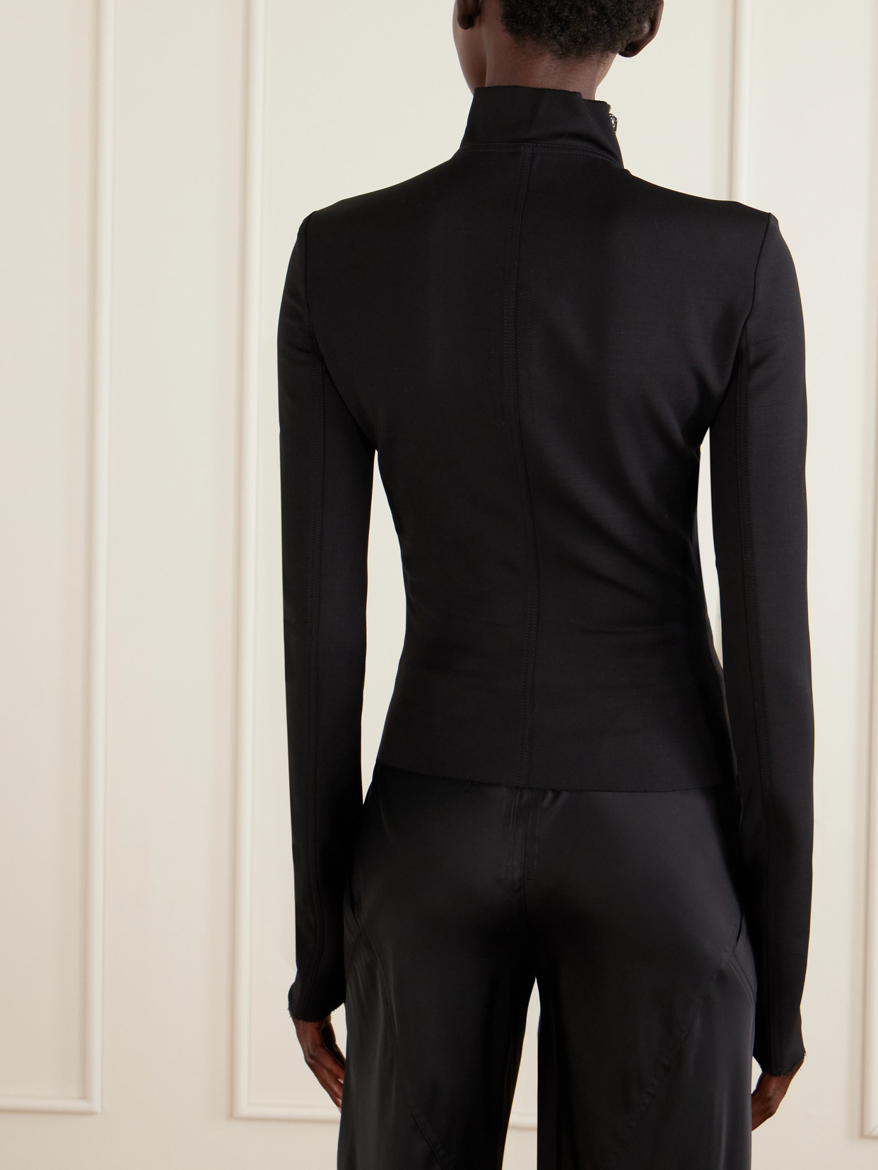 Gary Frayed Wool-Blend Jersey Jacket