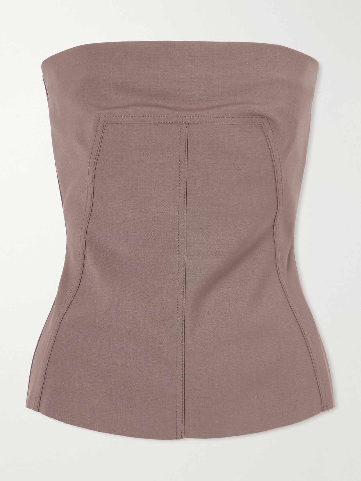 Strapless Wool-Blend Bustier Top