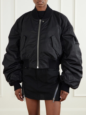 Rick Owens Secchia padded cropped cotton-blend bomber jacket