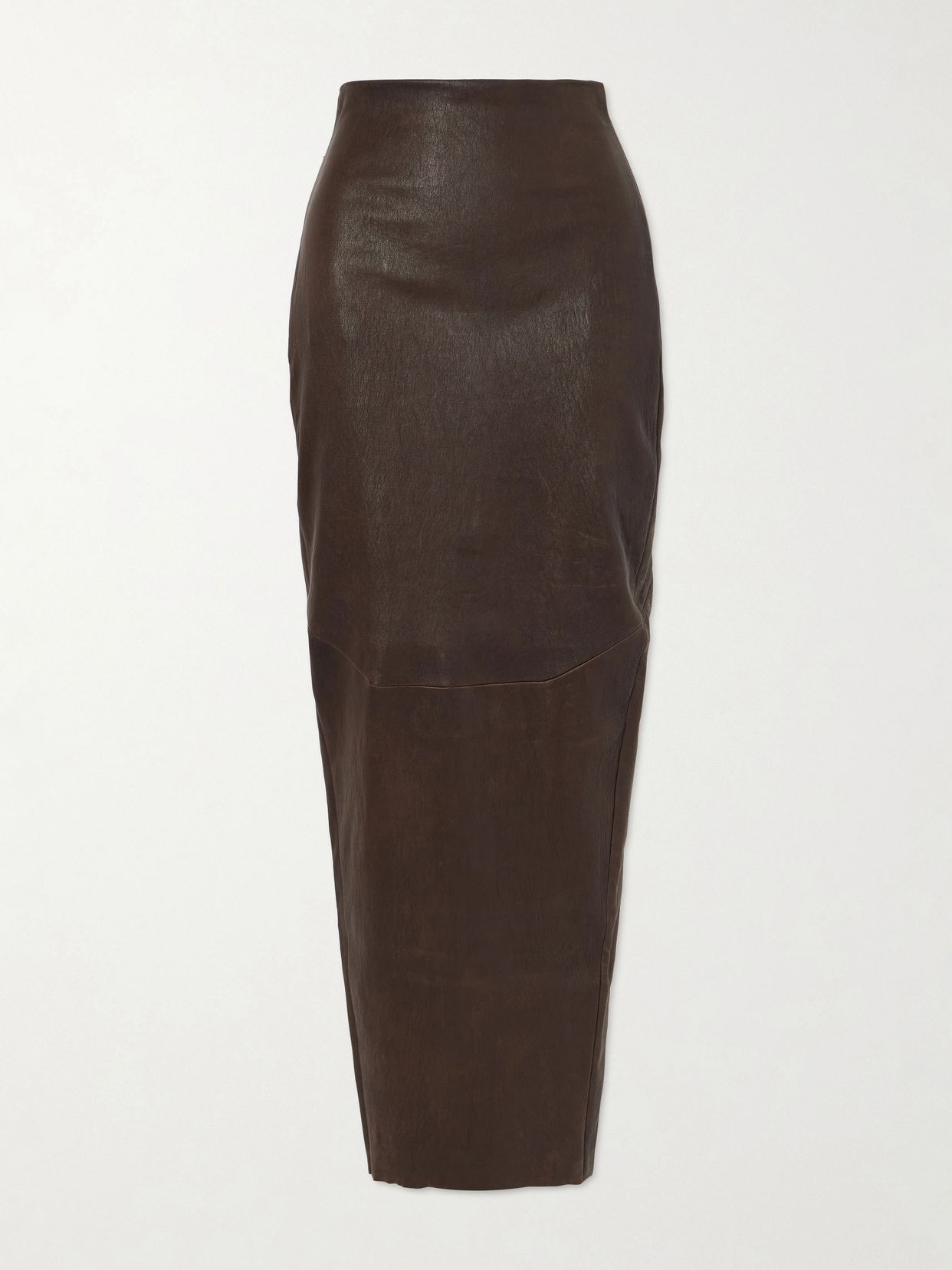 Dirt Pillar textured-leather maxi skirt