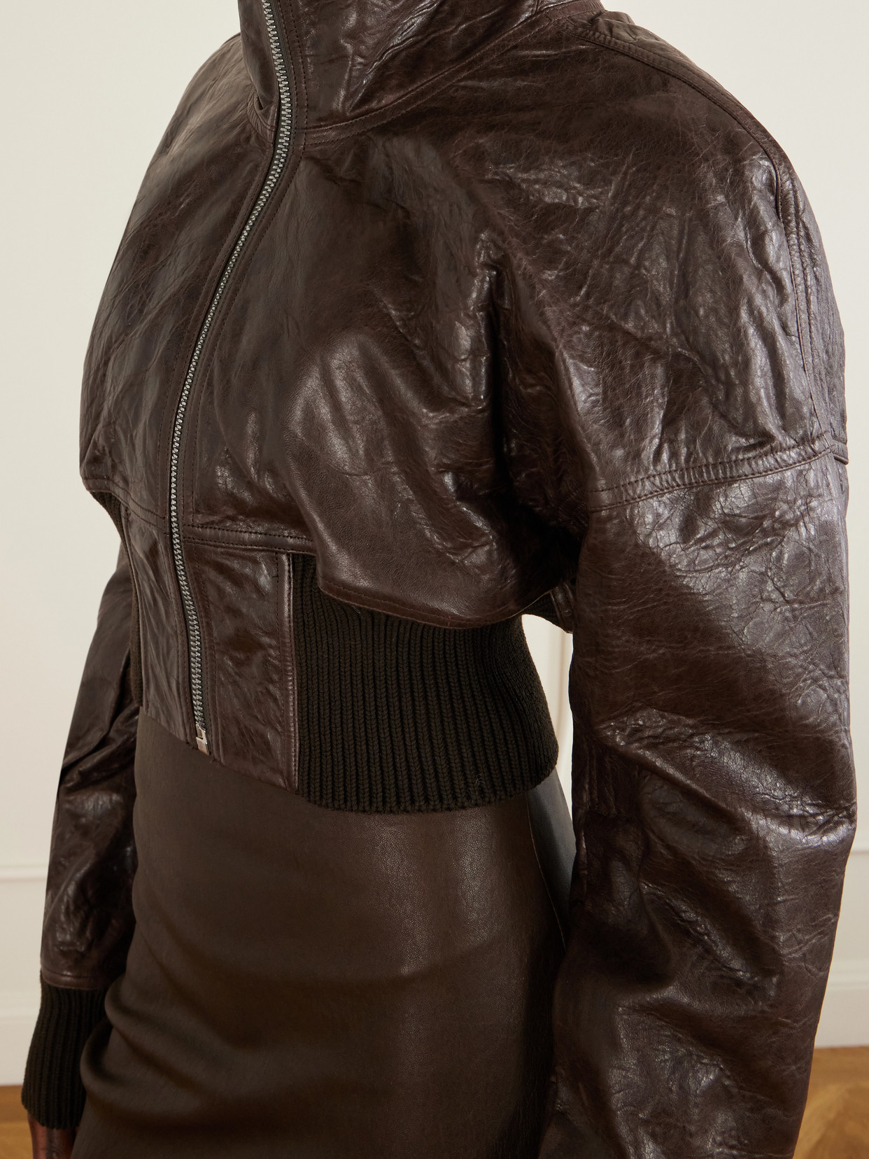 Dracuflight Textured-Leather Jacket