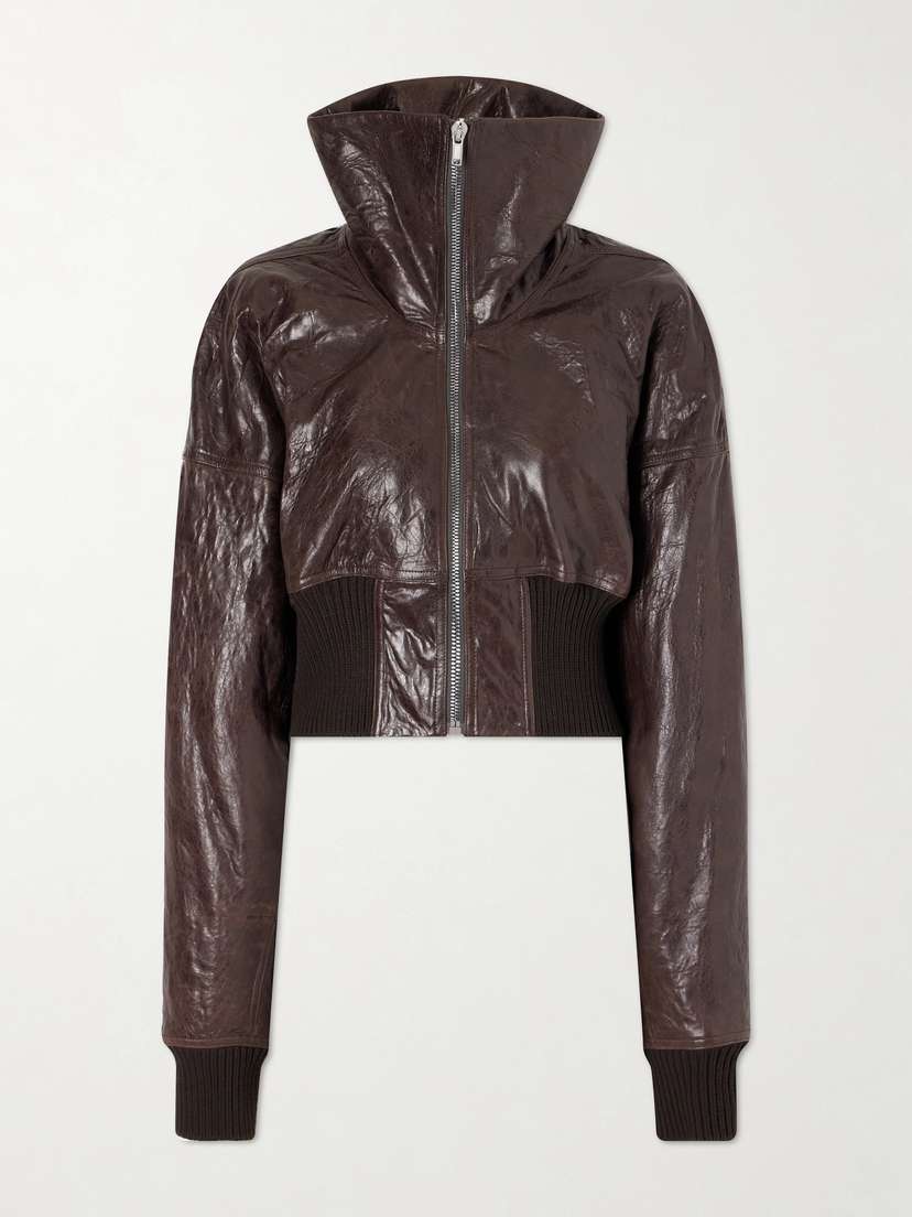 Rick Owens Dracuflight Textured-leather Jacket