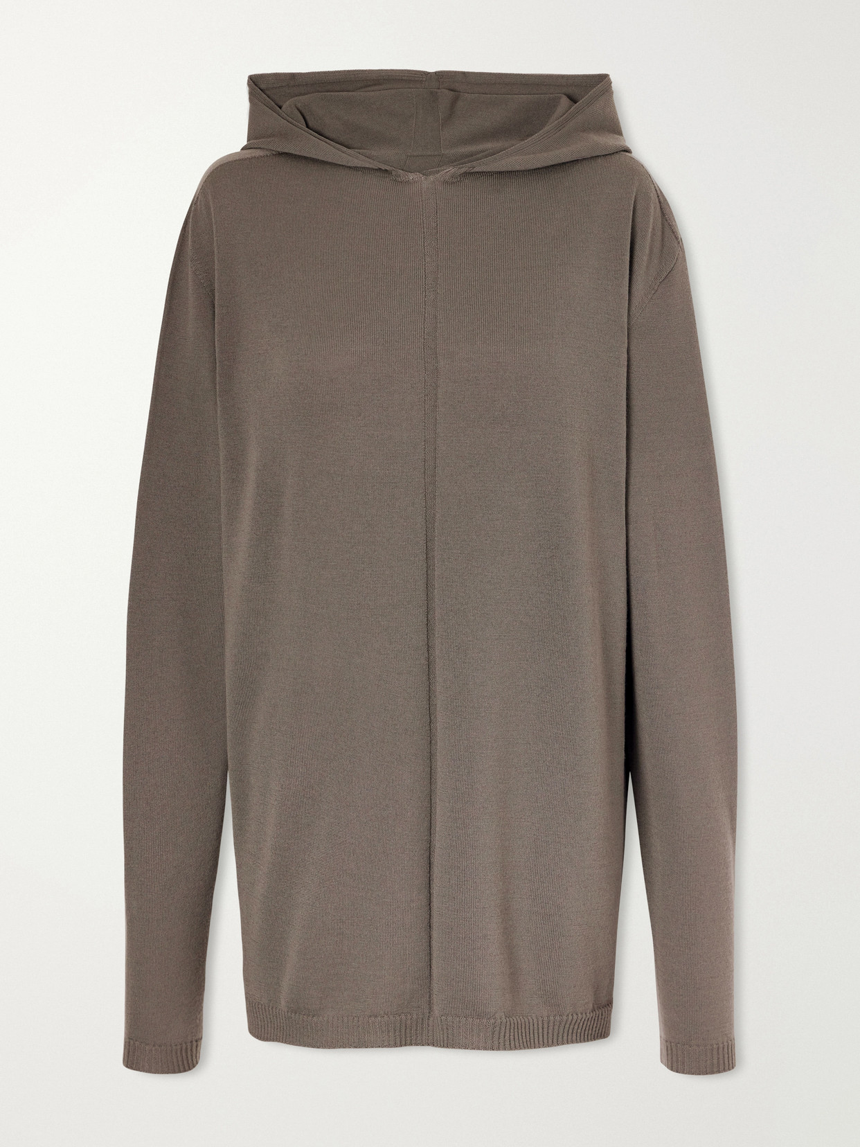 Rick Owens Wool Hoodie In Gray
