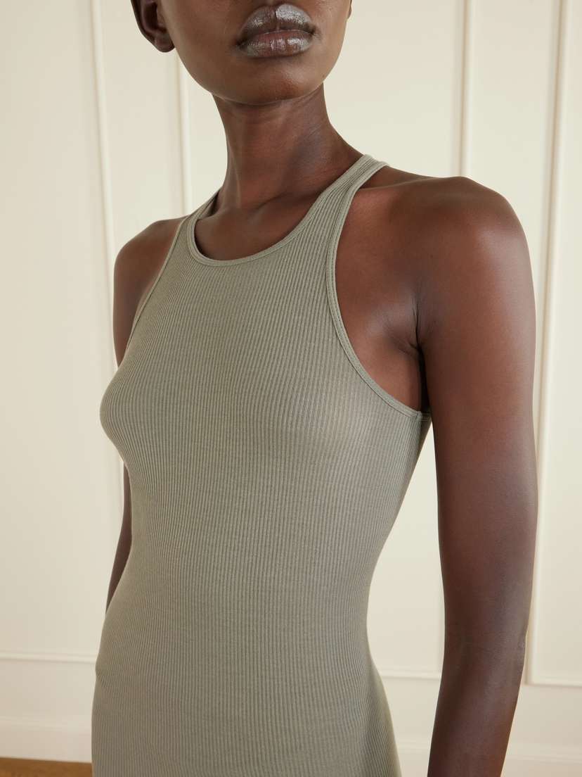 Rick Owens Tank Ribbed-jersey Halterneck Midi Dress | Thumbnail 4 Rick Owens Tank Ribbed-jersey Halterneck Midi Dress | Thumbnail 4