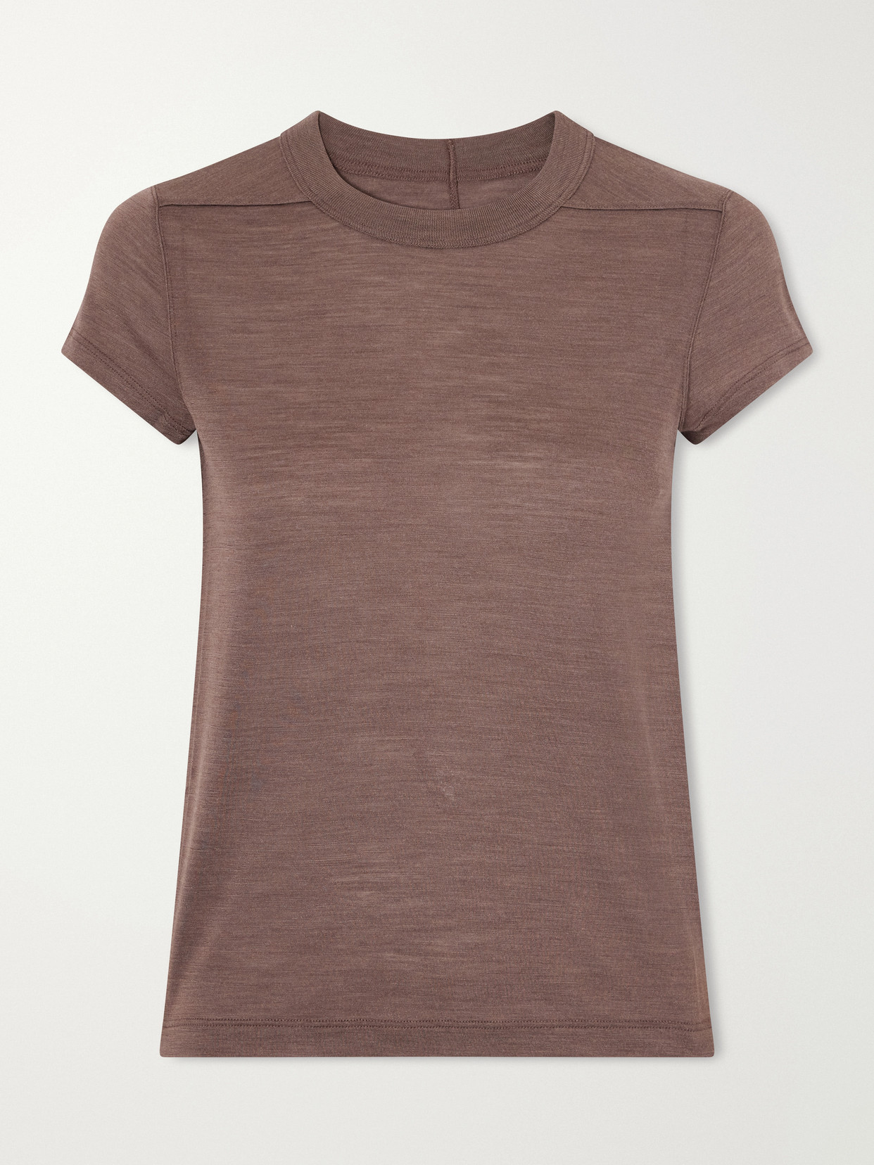 Rick Owens Wool And Silk-blend T-shirt In Gray