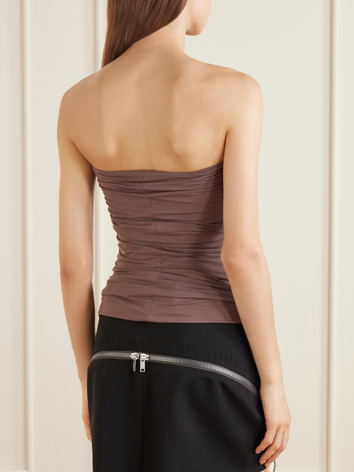 Alannah Strapless Cut-Out Stretch-Jersey Top