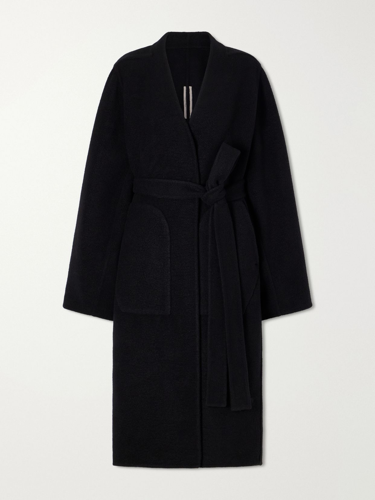 Dagger belted cashmere coat