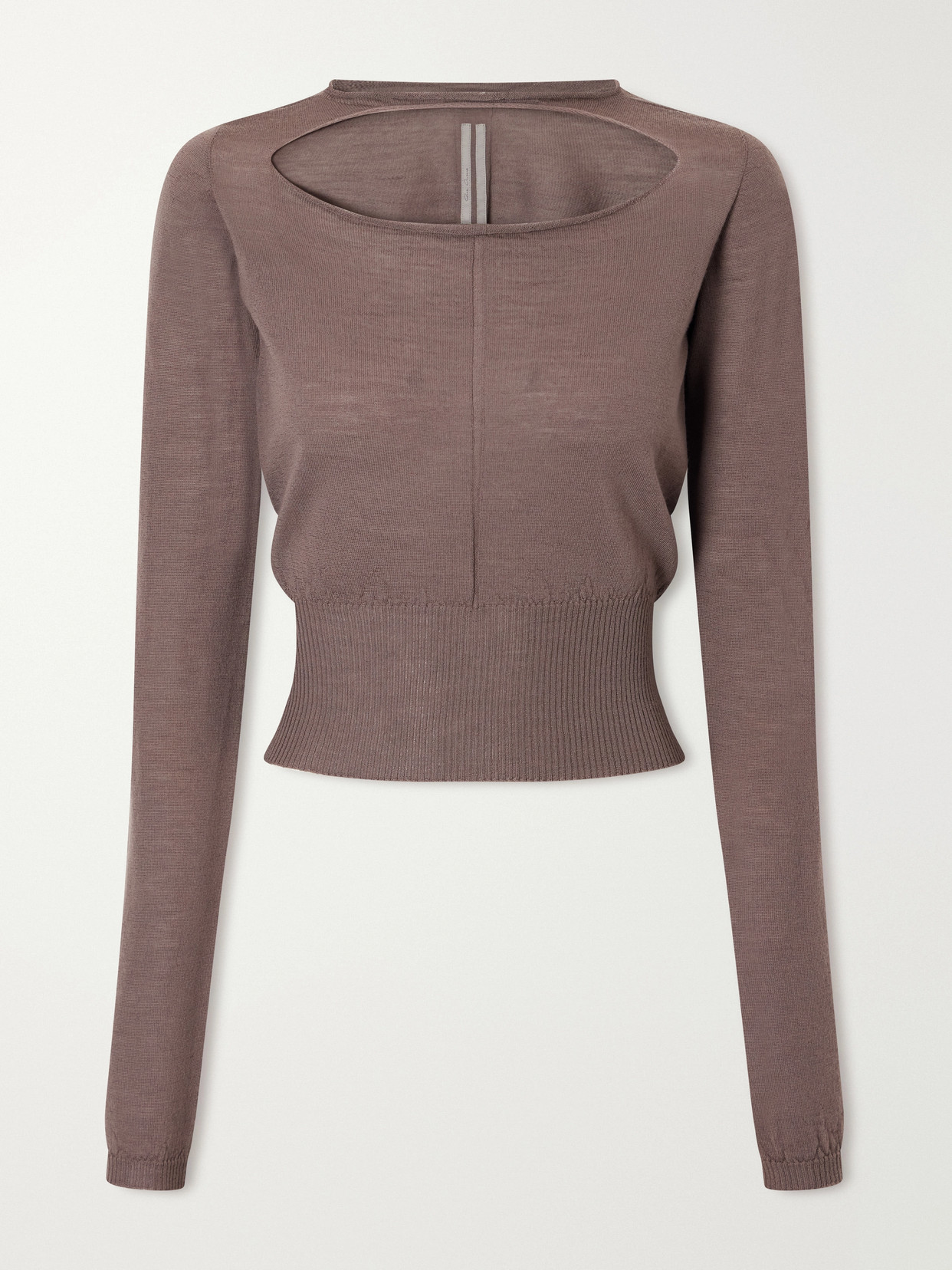 Cropped Cut-Out Virgin Sweater