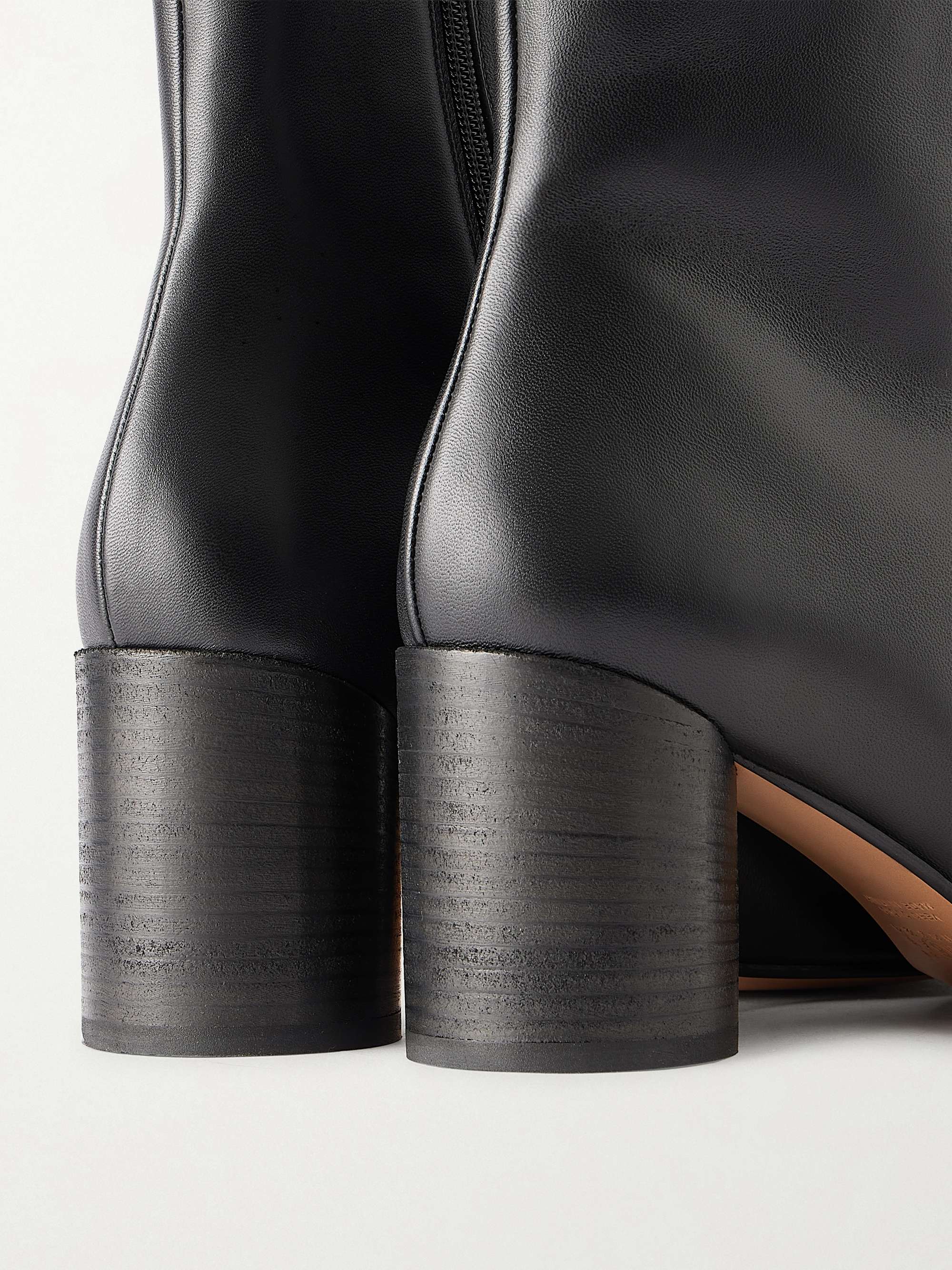 MM6 MAISON MARGIELA Leather ankle boots | NET-A-PORTER