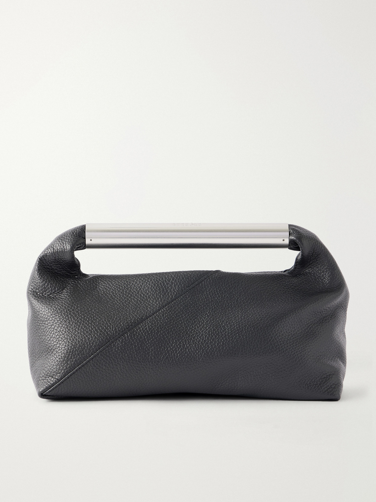 Mm6 Maison Margiela Japanese Textured-leather Clutch In Black