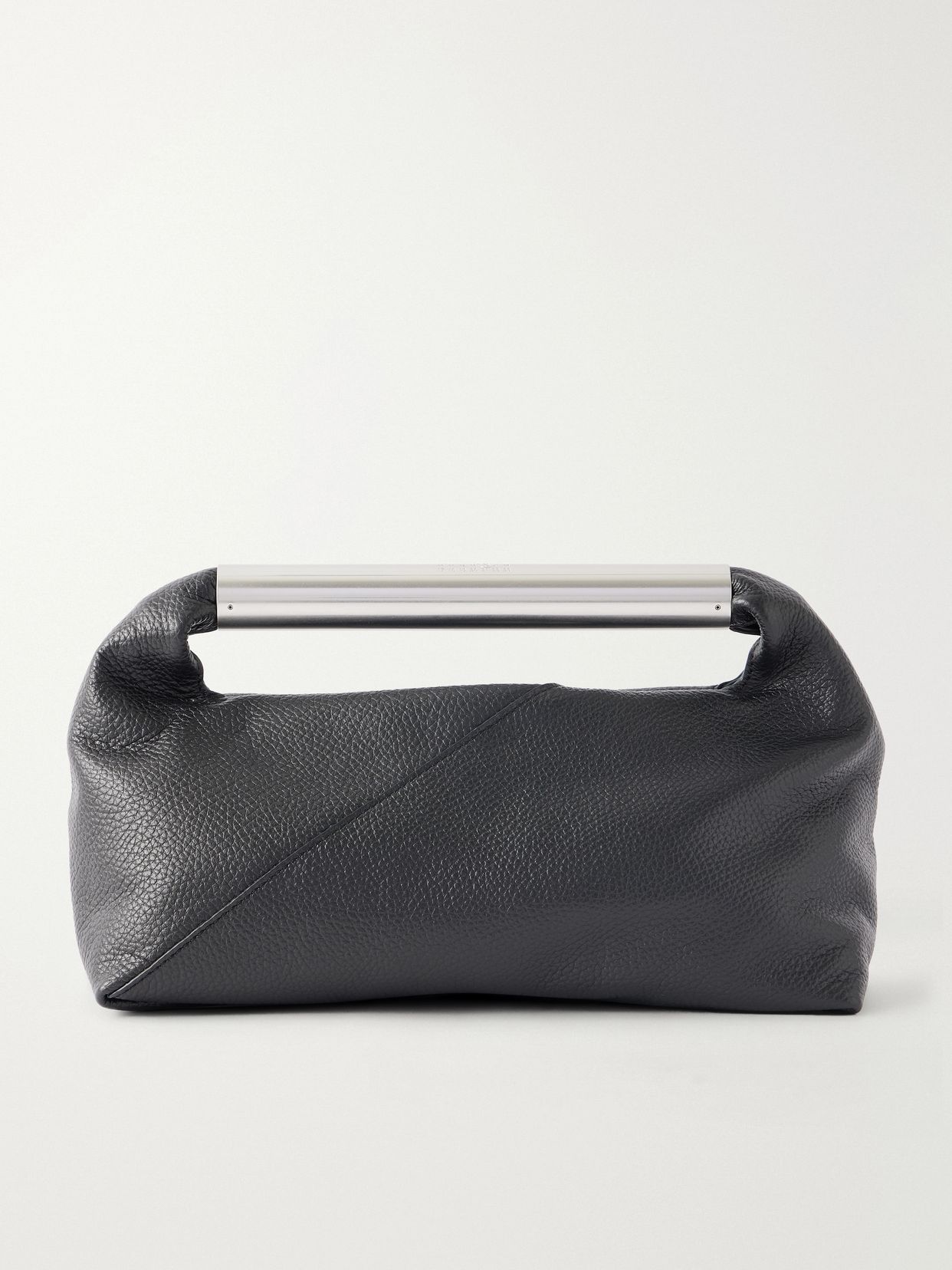 Japanese textured-leather clutch
