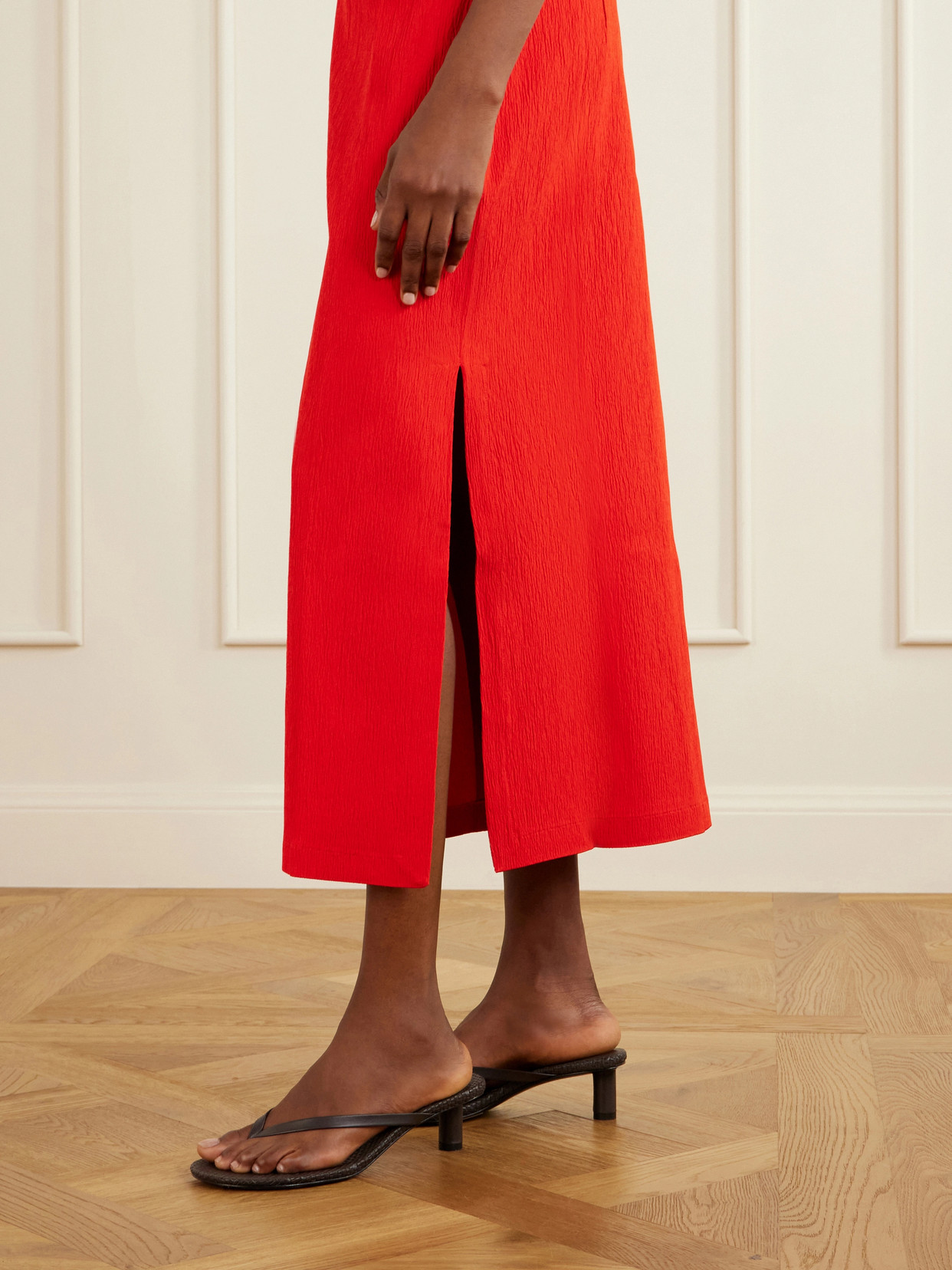 Stretch-Crepe Midi