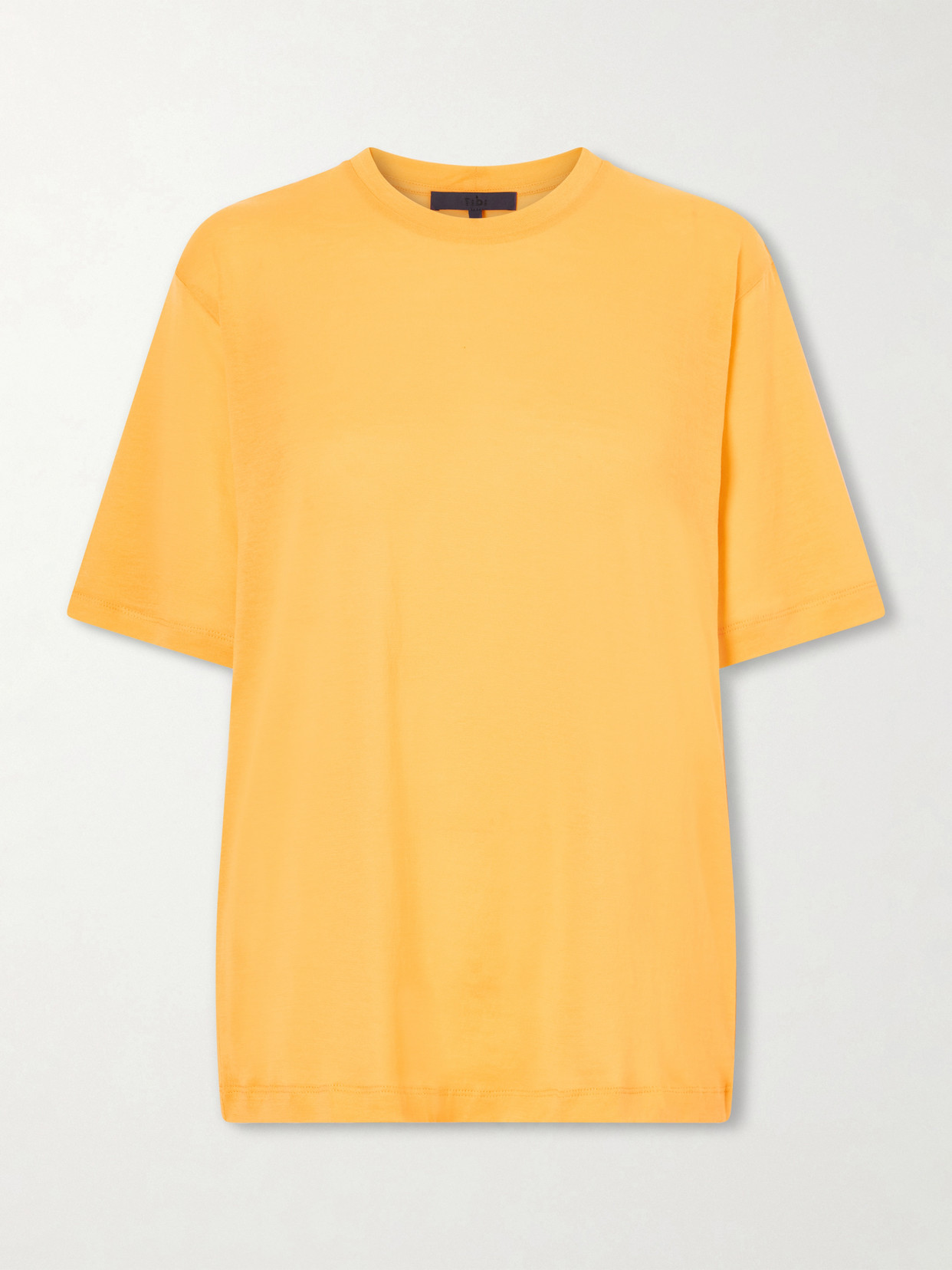 Tibi Cotton-knit T-shirt In Orange
