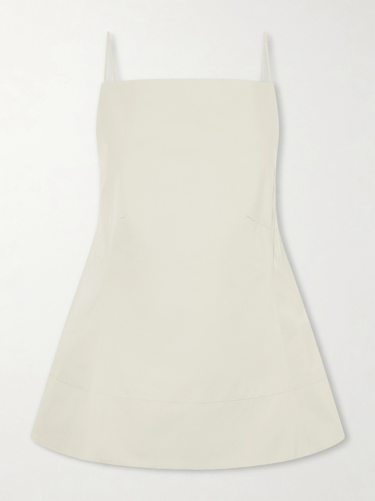 Tibi Open-back Cotton-poplin Tank In White