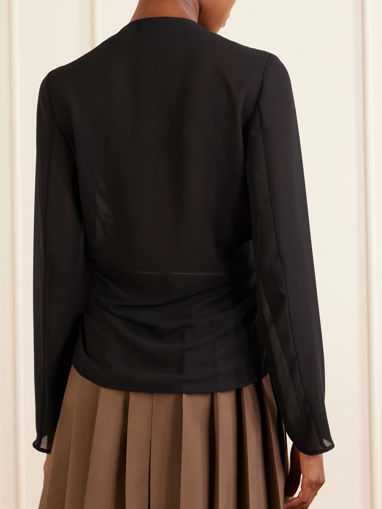 Mm6 Maison Margiela - Jersey Zip-Up Blouse