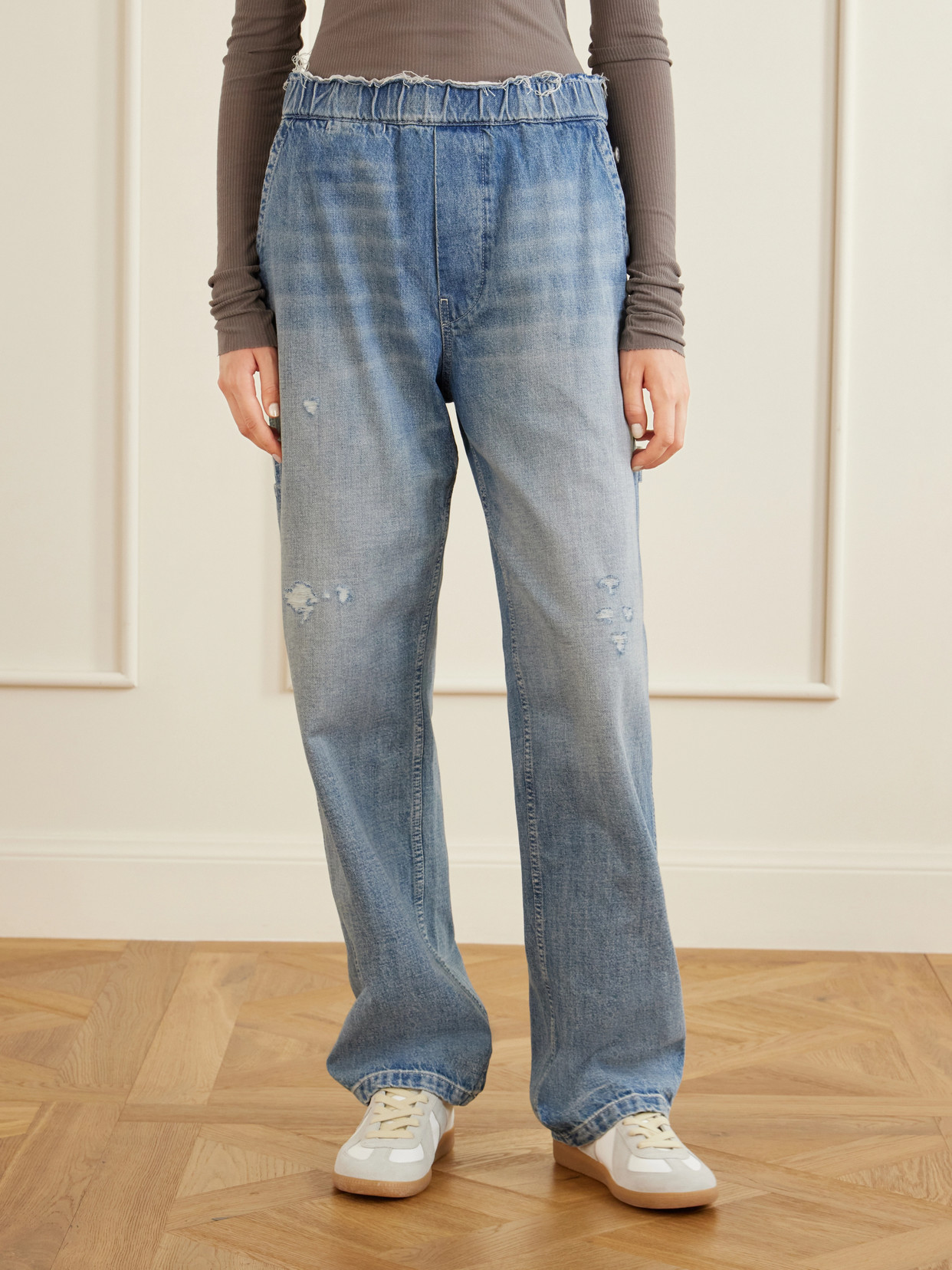 Mm6 Maison Margiela - Distressed Wide- Leg