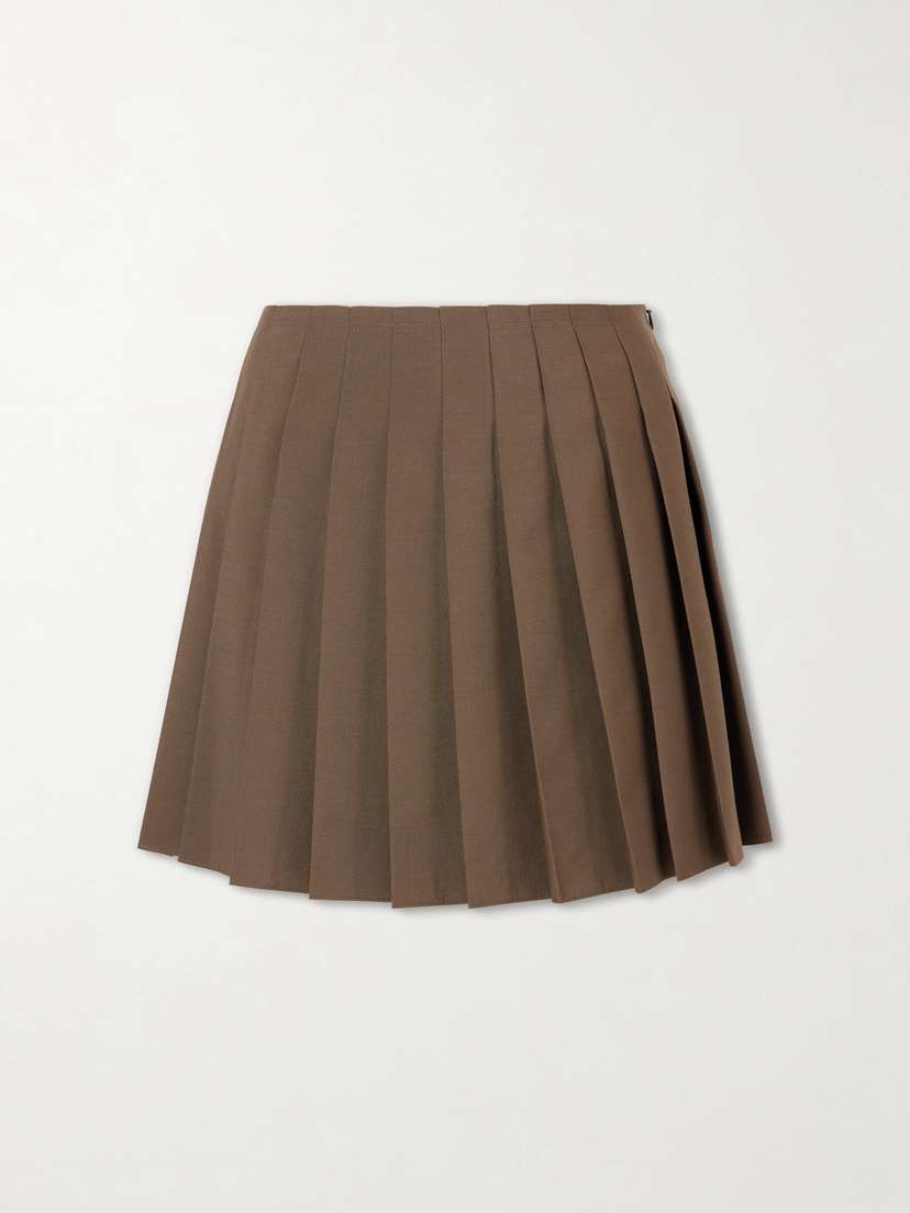 MM6 MAISON MARGIELA Pleated Woven Mini Skirt | Thumbnail 5