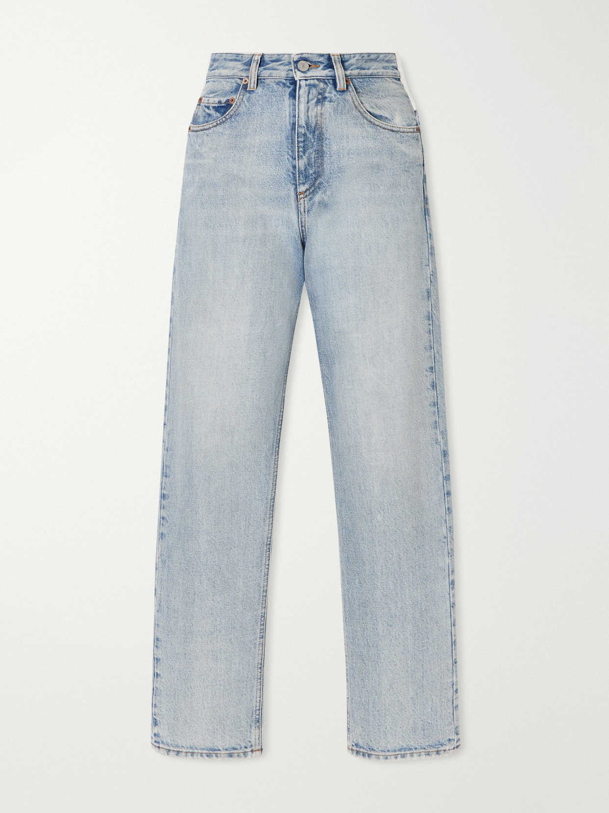Mm6 Maison Margiela Mid-rise Wide-leg Jeans In Blue