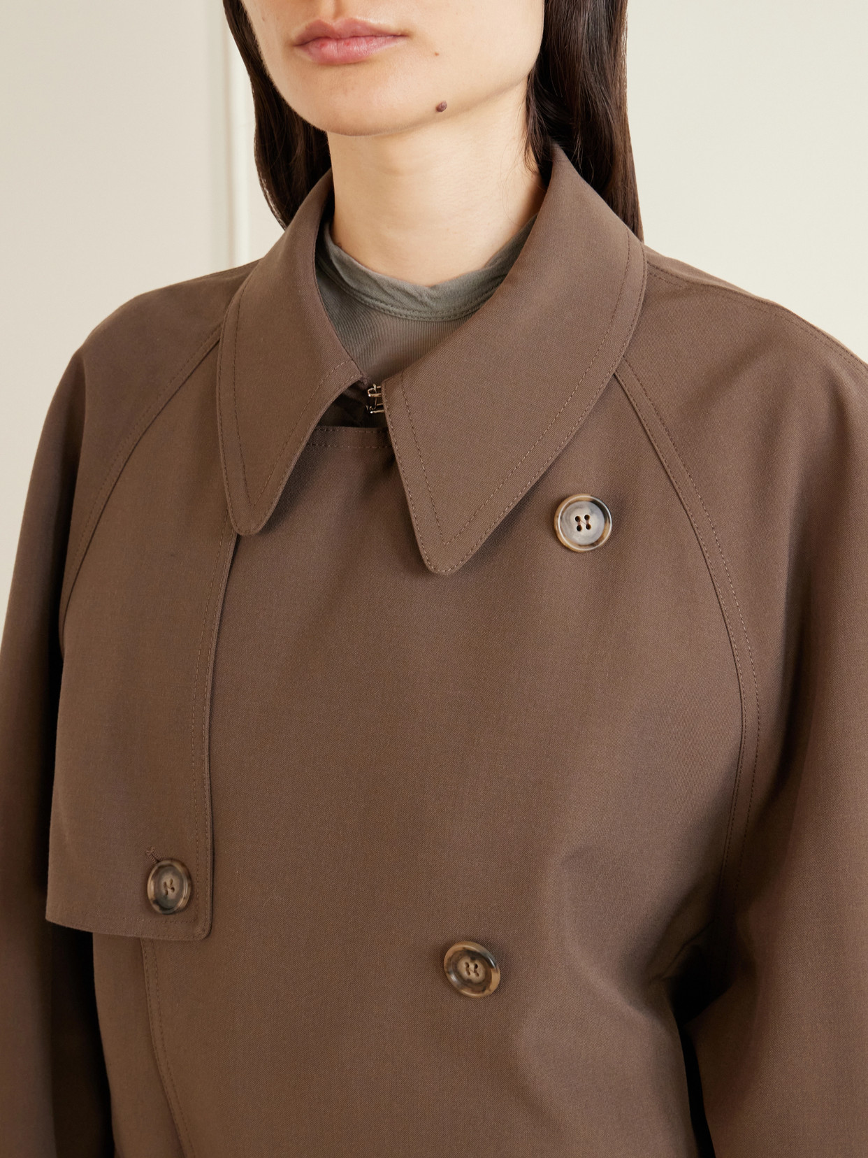 Mm6 Maison Margiela - Belted Distressed Gabardine Jacket